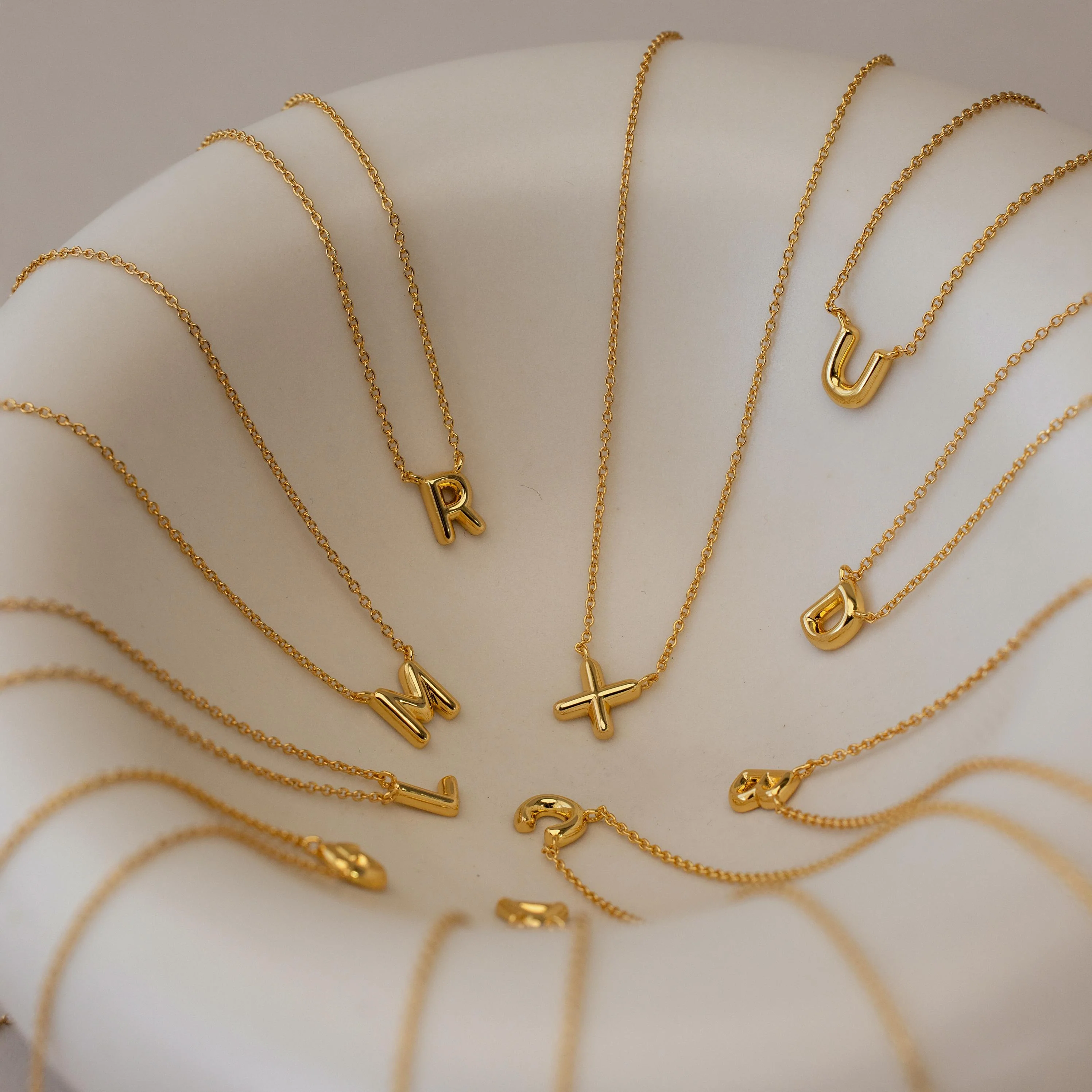 Dainty Bubble Letter Necklace - Image 5