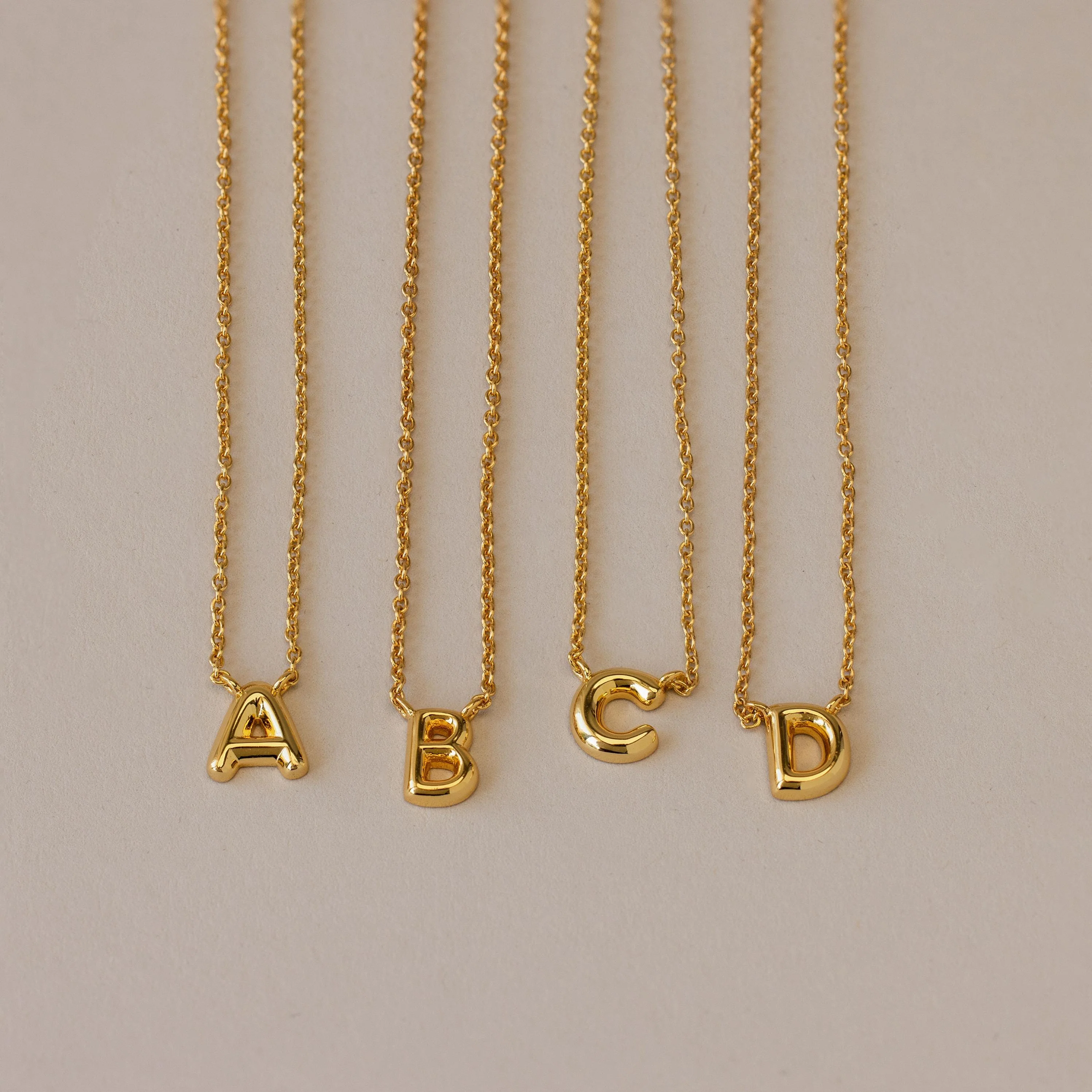 Dainty Bubble Letter Necklace - Image 8