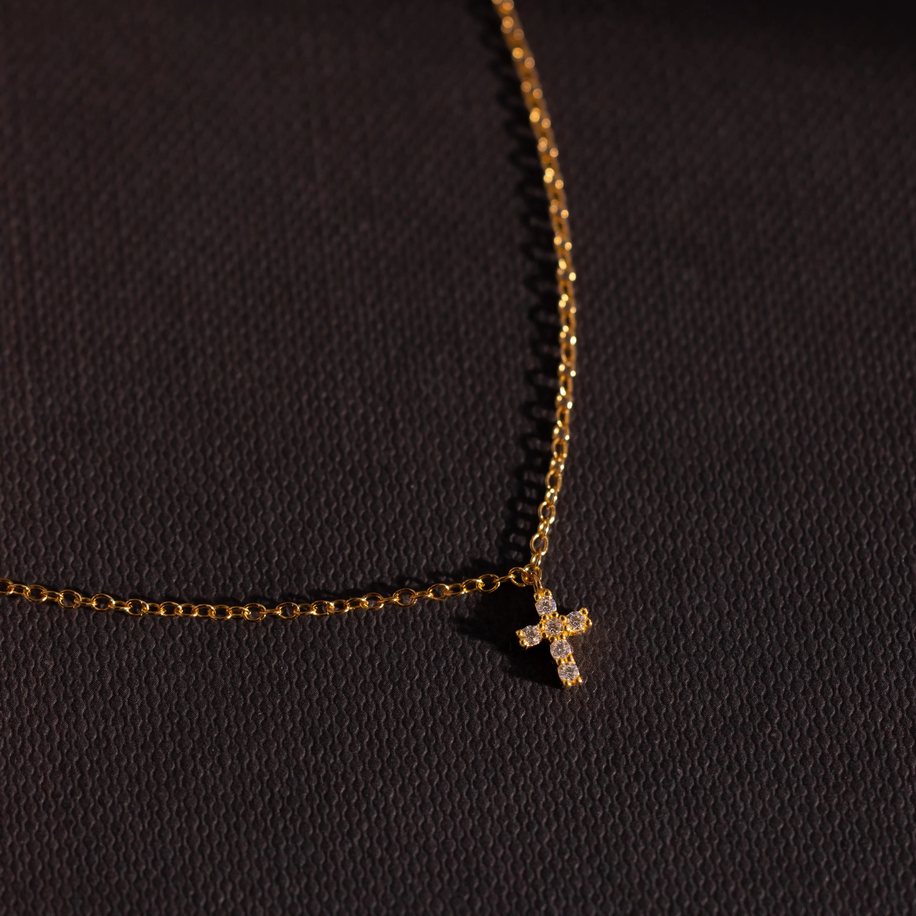 Dainty Cross Charm Bracelet in 18K Gold - Image 3