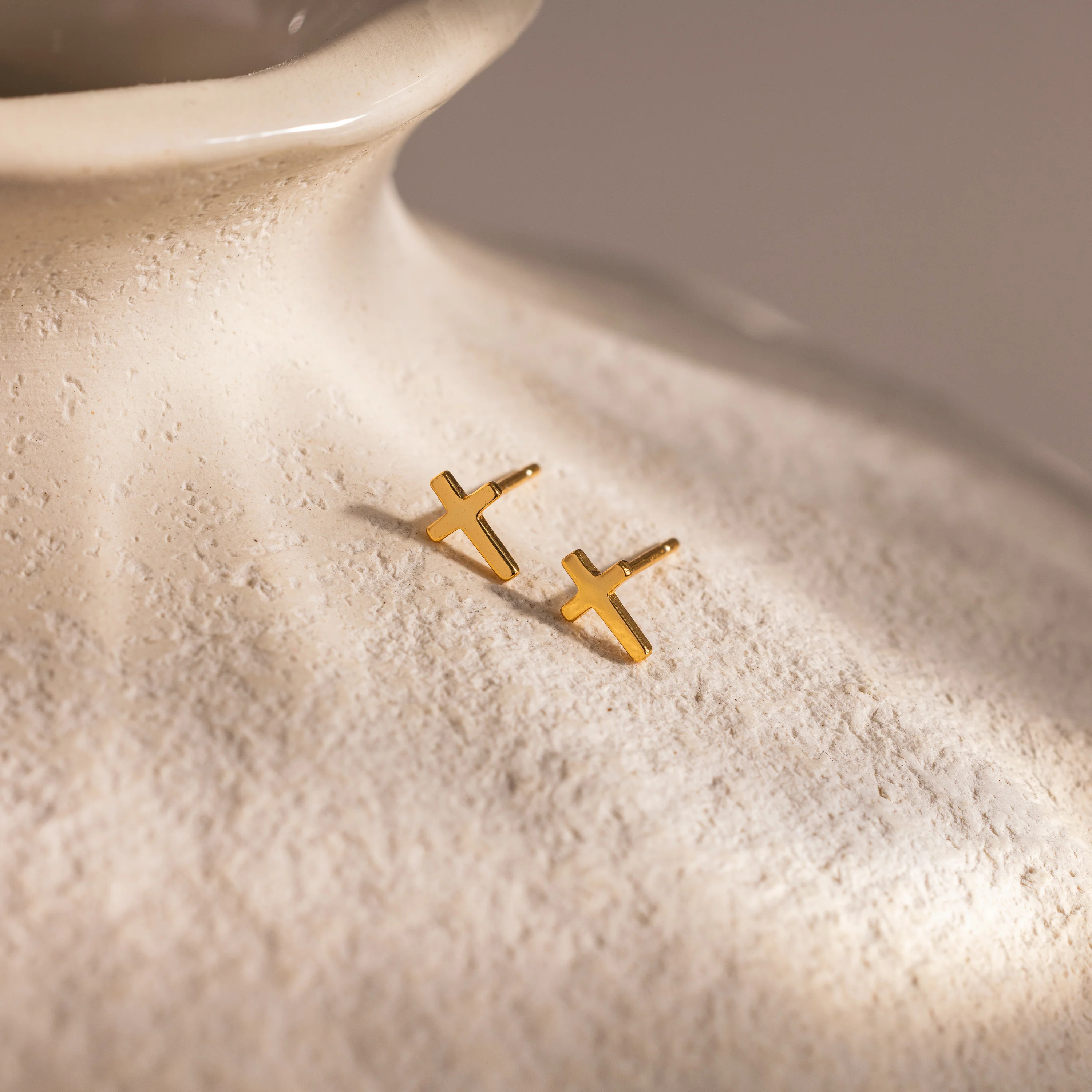 Dainty Cross Studs - Image 8