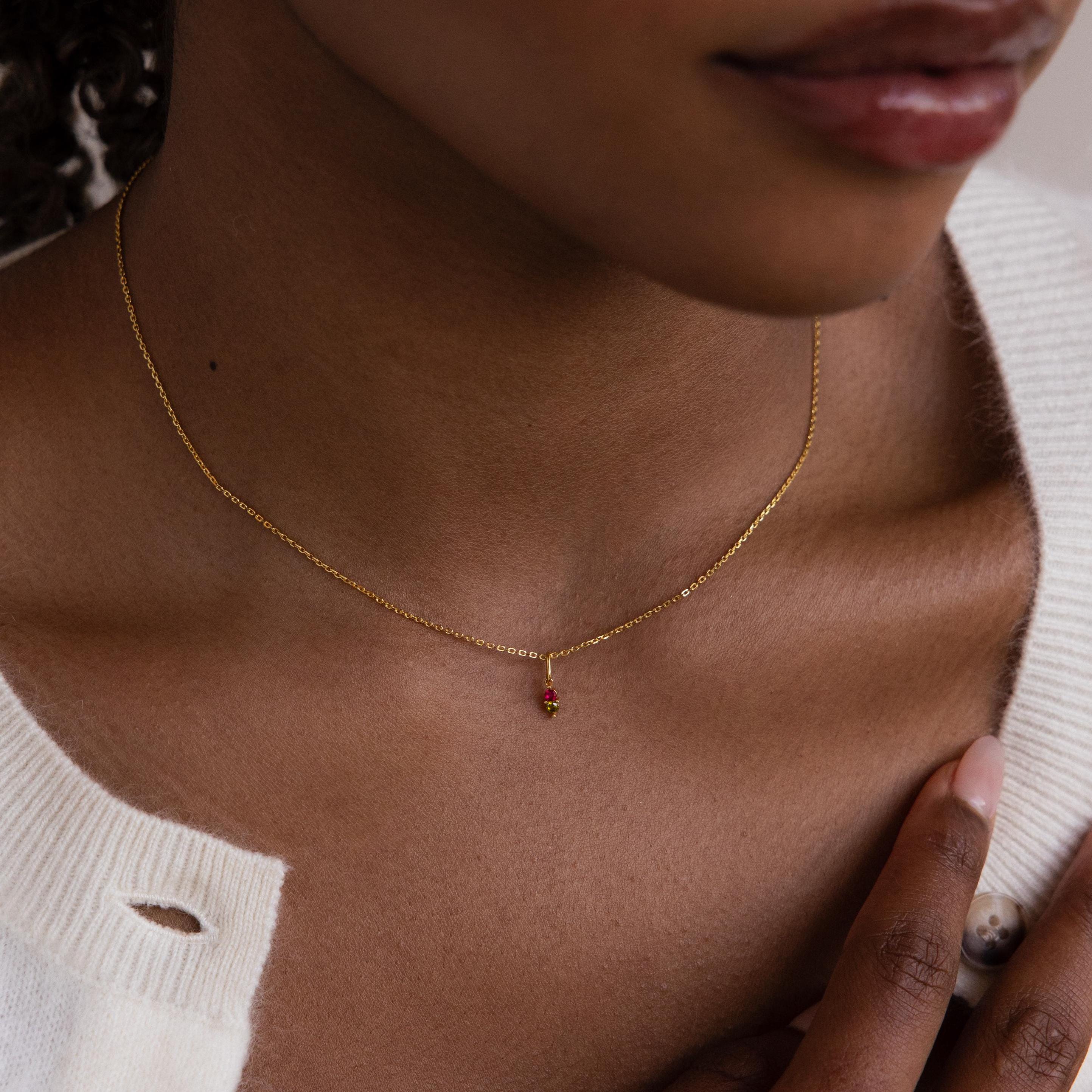 Dainty Duo Birthstone Charm - Image 3