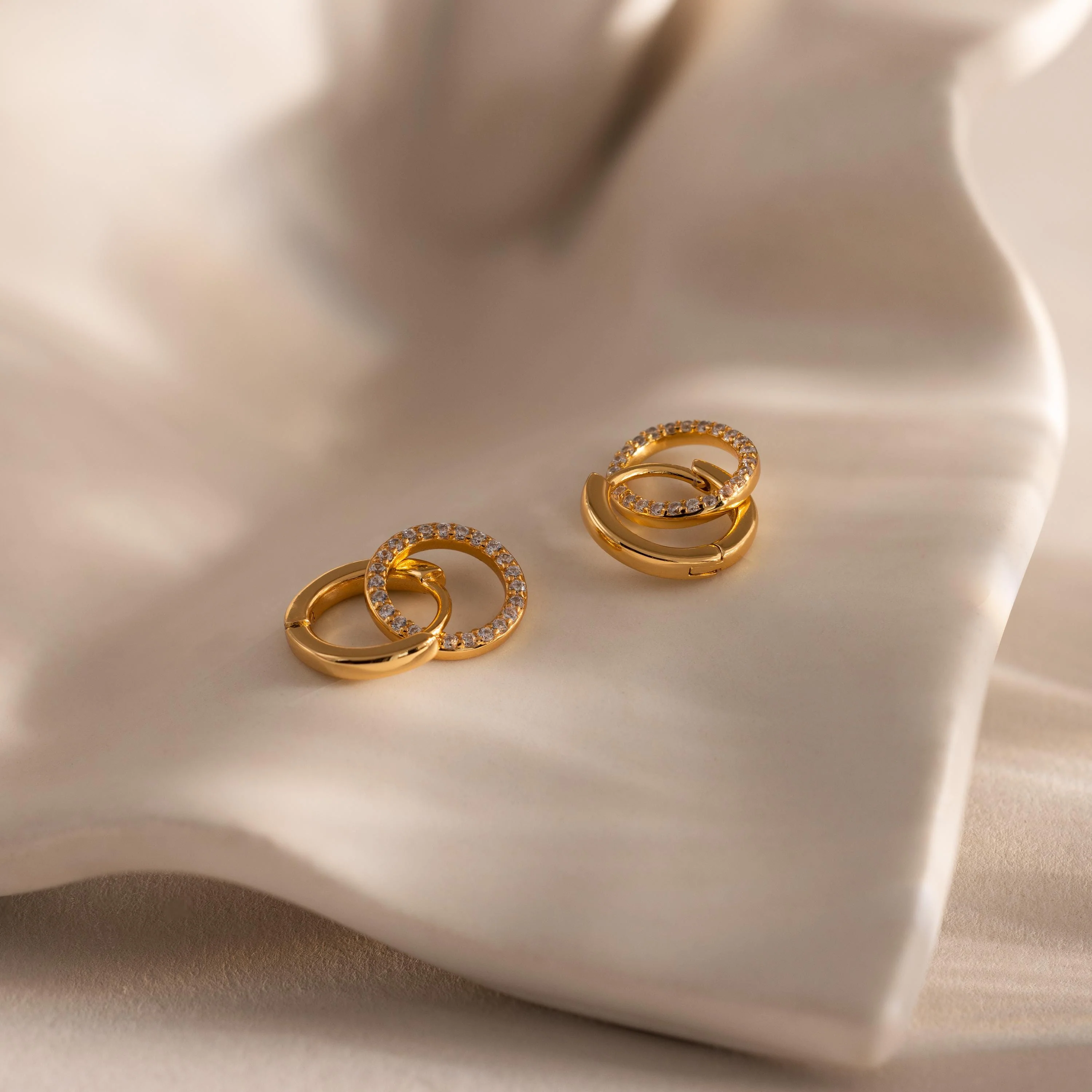 Dainty Duo Pave Huggies - Image 7