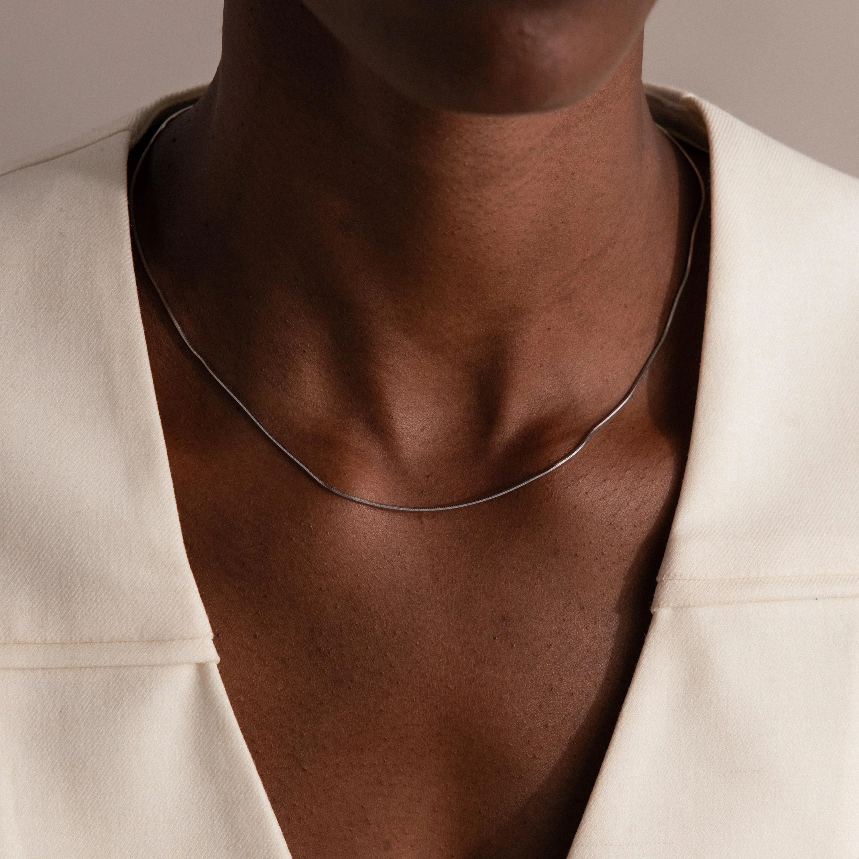 Dainty Herringbone Necklace - Image 5