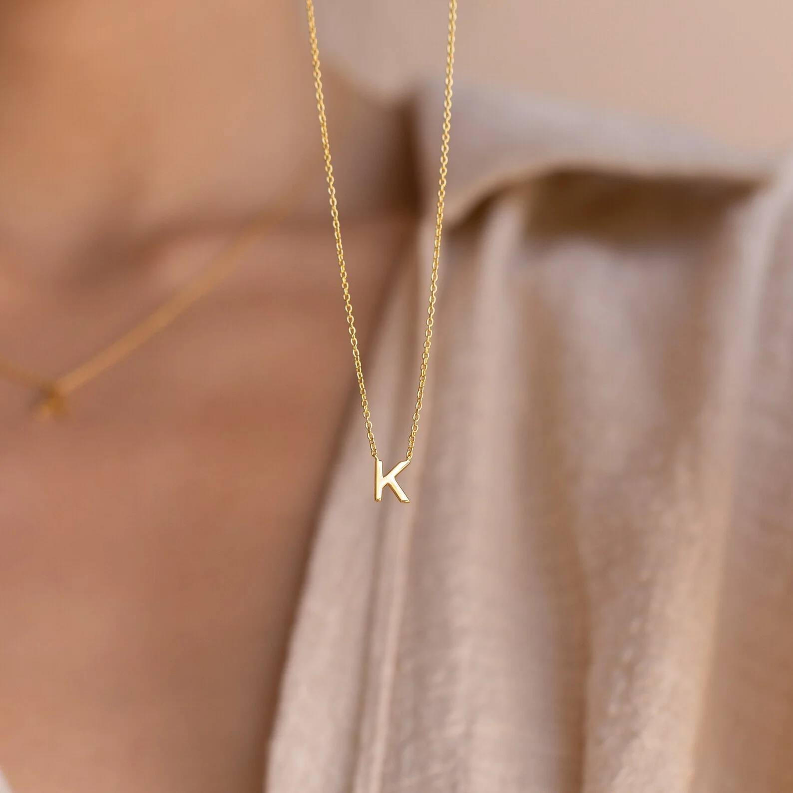 Dainty Initial Necklace - Image 6