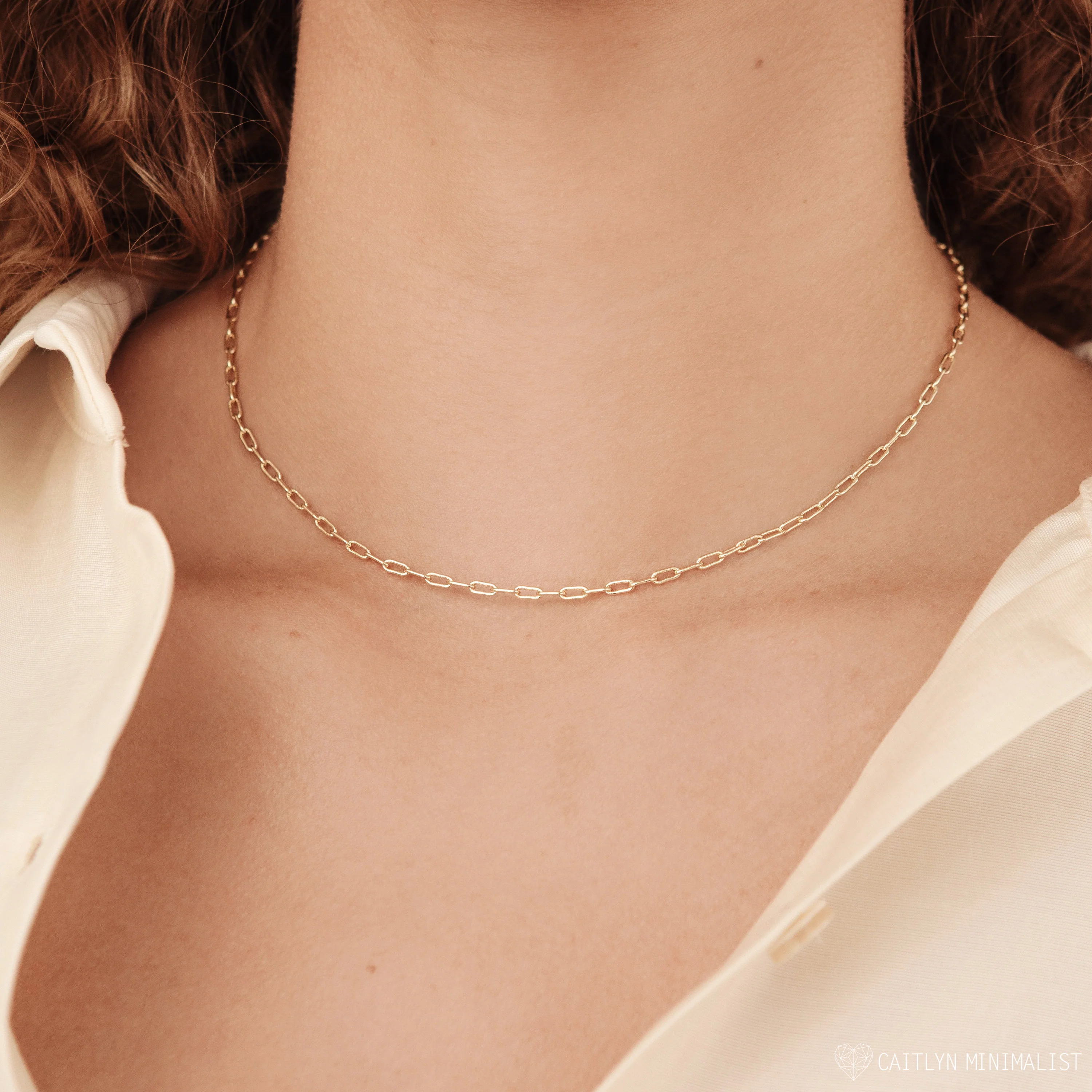 Dainty Link Chain Necklace - Image 2