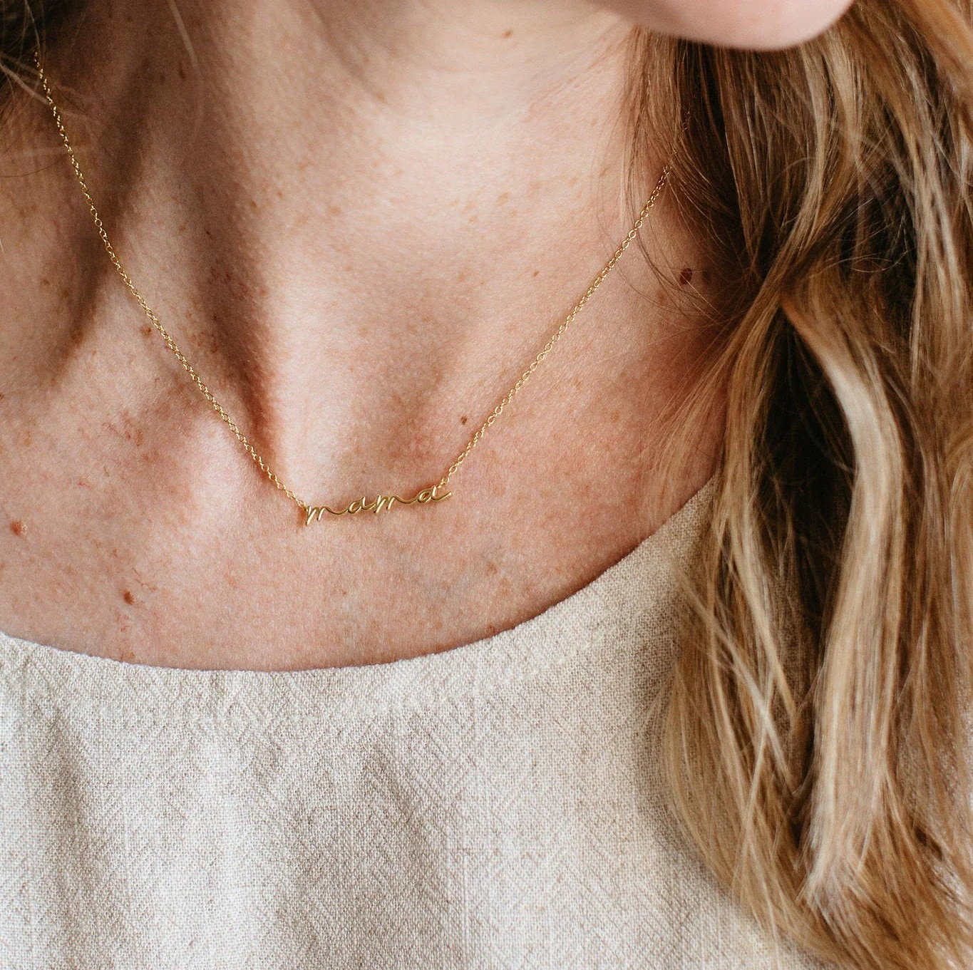 Dainty Mama Necklace in Silver - Image 5