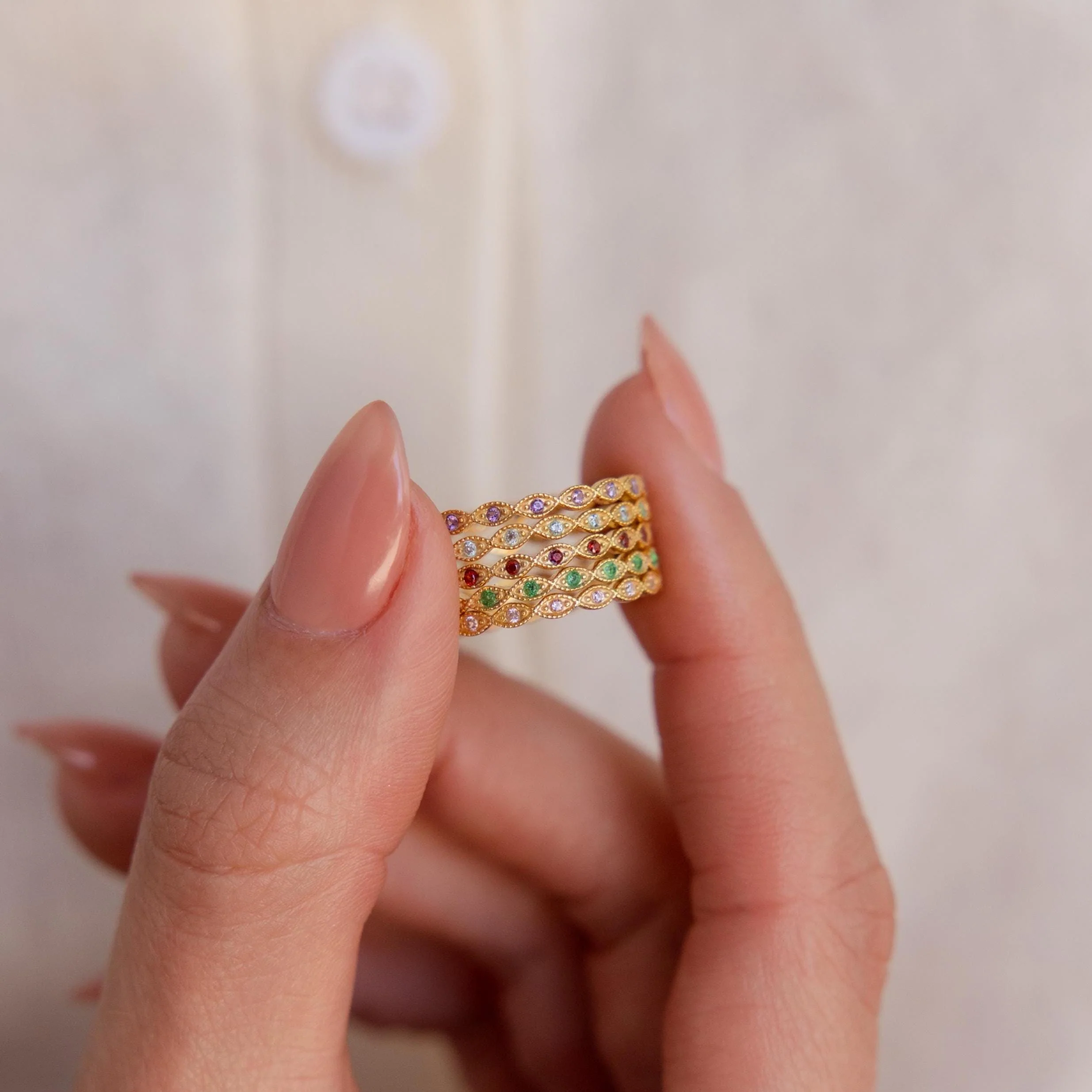 Dainty Marquise Amethyst Ring - Image 3