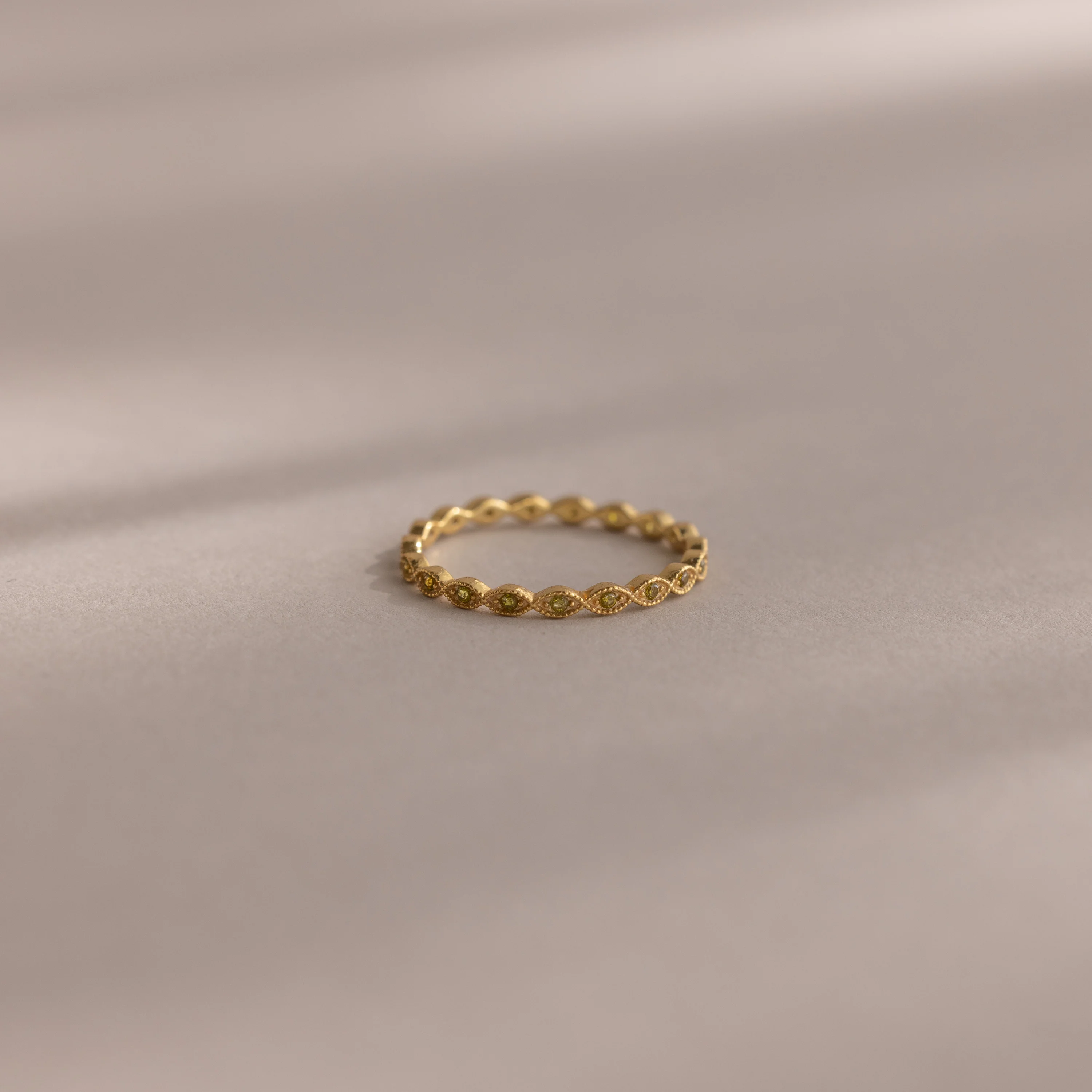 Dainty Marquise Peridot Ring