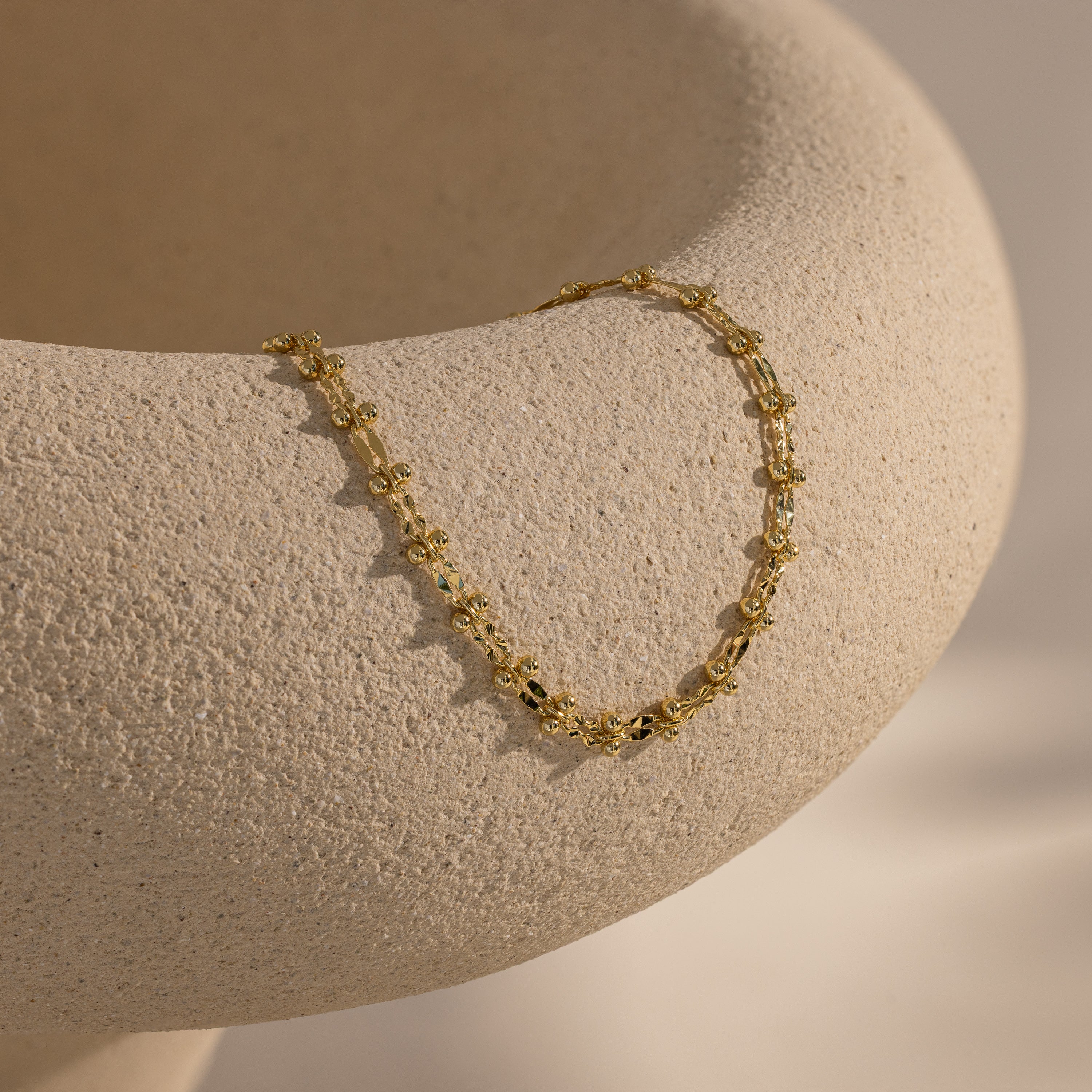 Dainty Mirror Chain Bracelet in 18K Gold - Image 3