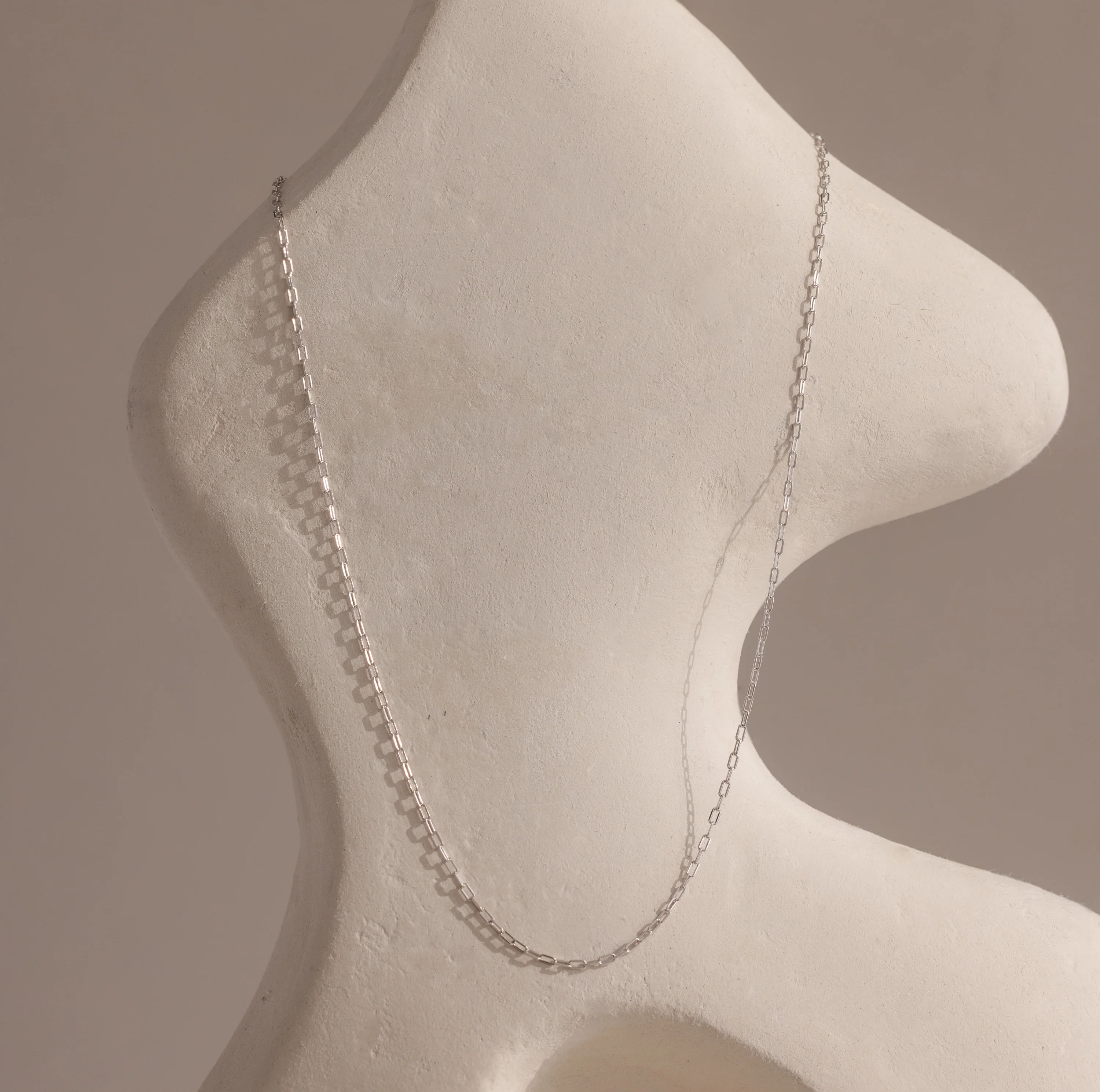 Dainty Paperclip Necklace in Silver - Image 5