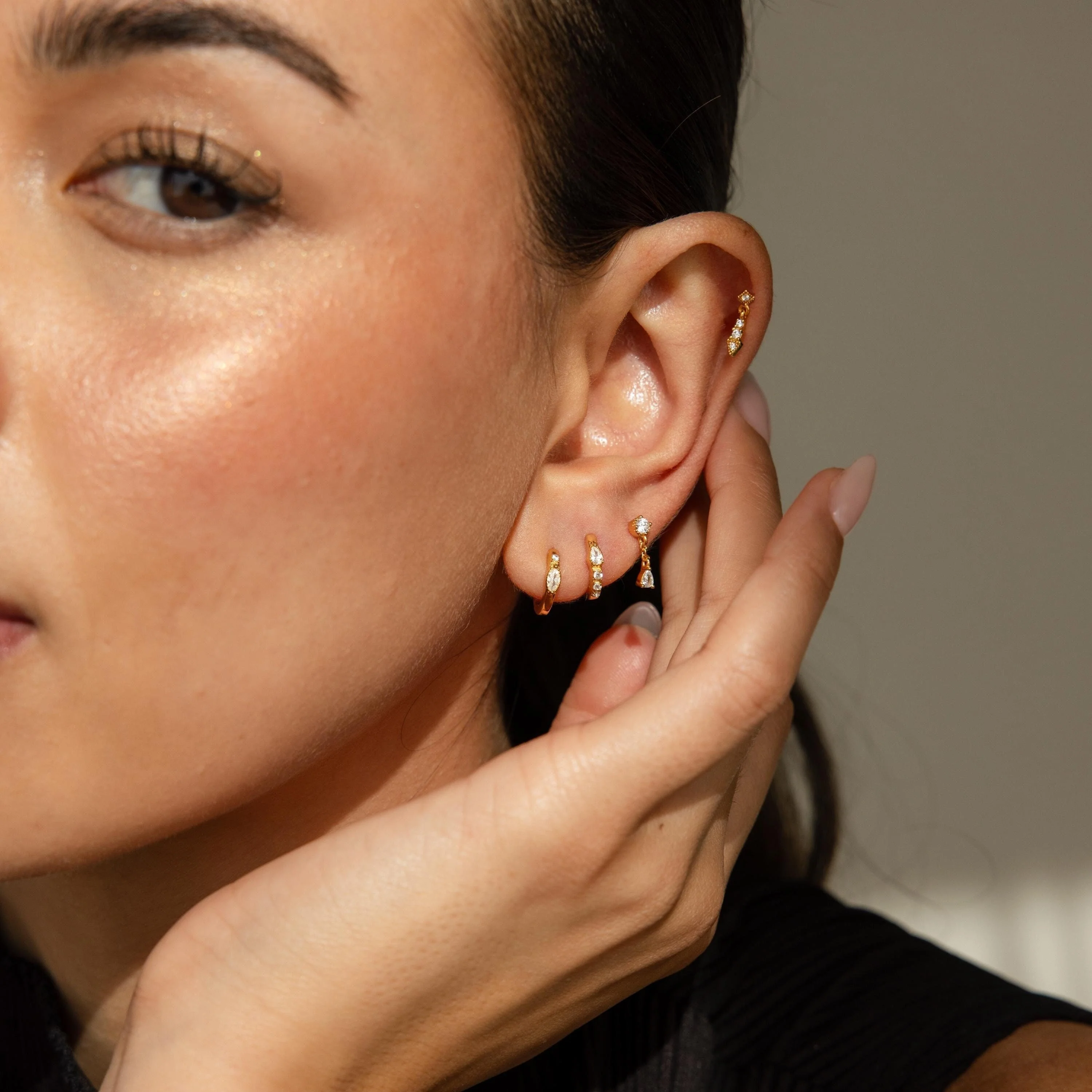 Dainty Pave Earrings Set - Image 2