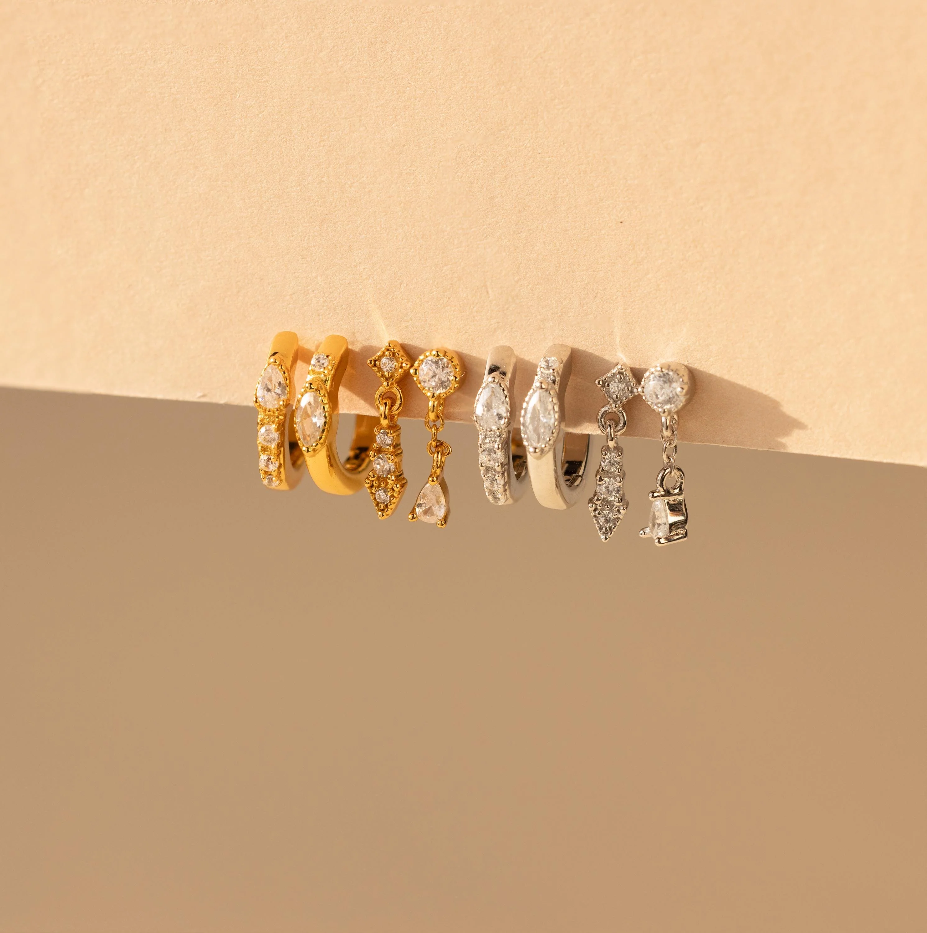 Dainty Pave Earrings Set - Image 3