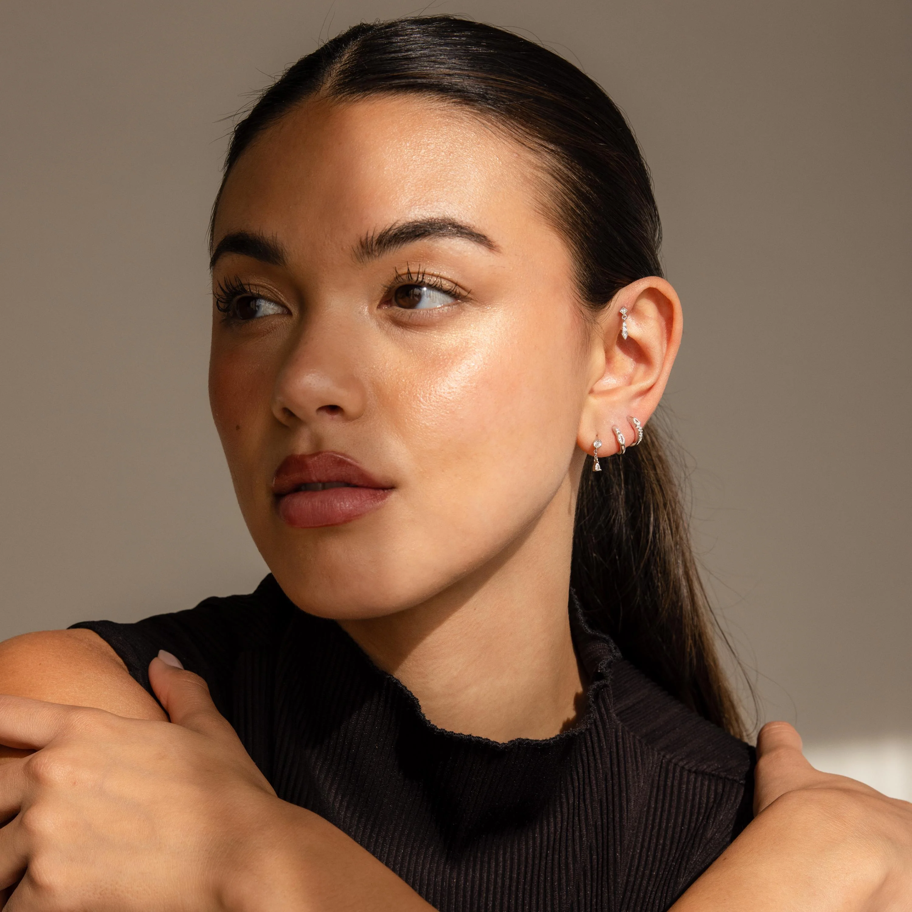Dainty Pave Earrings Set - Image 6