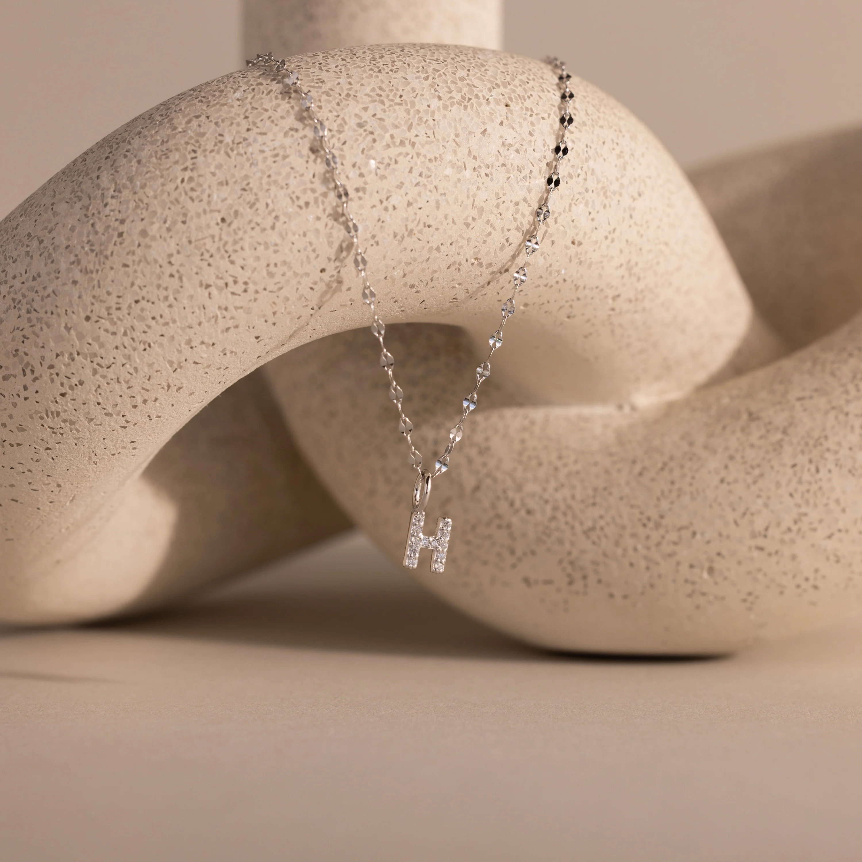 Dainty Pave Letter Necklace - Image 5