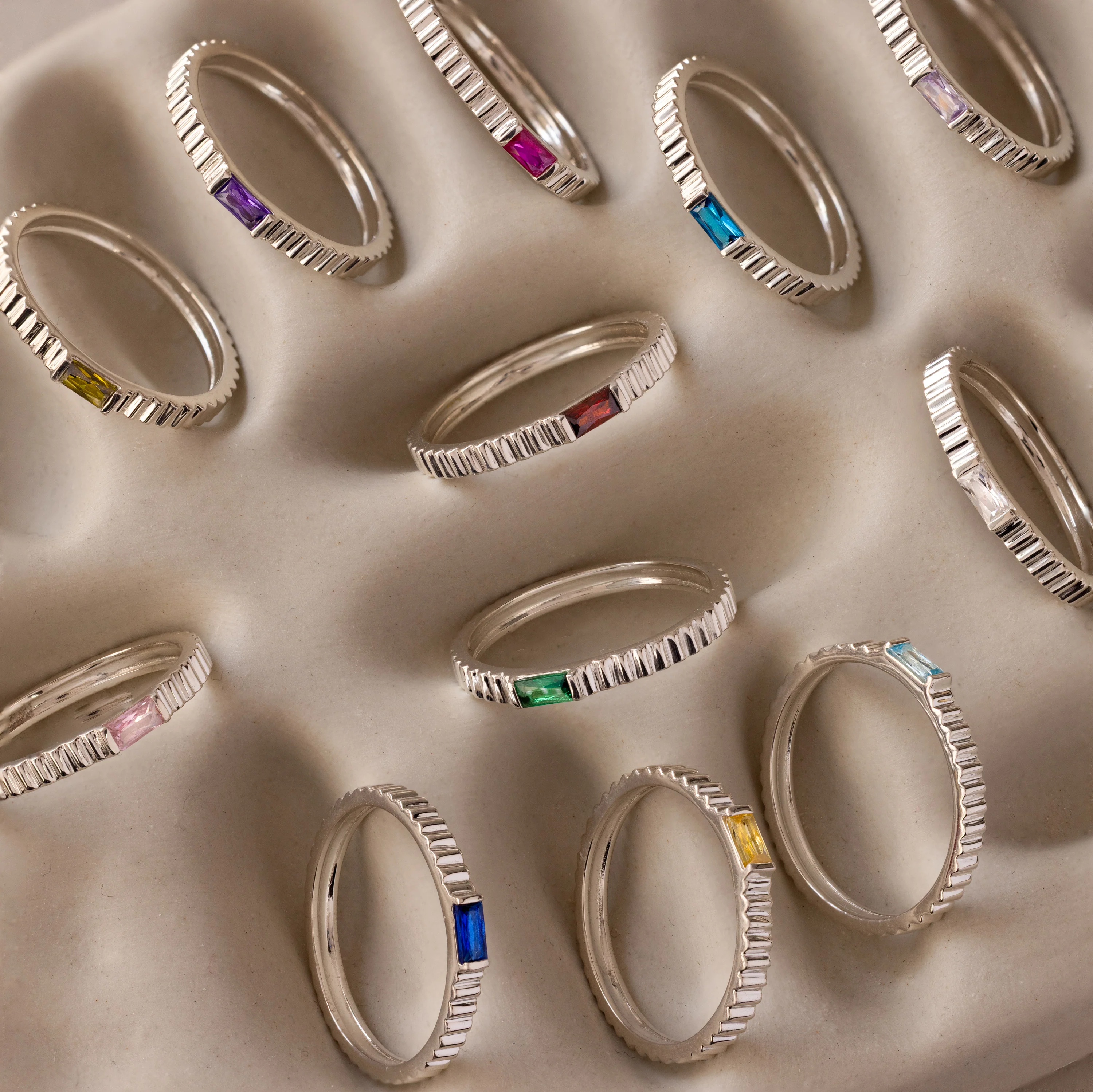 Dainty Ribbed Ruby Ring - Image 7