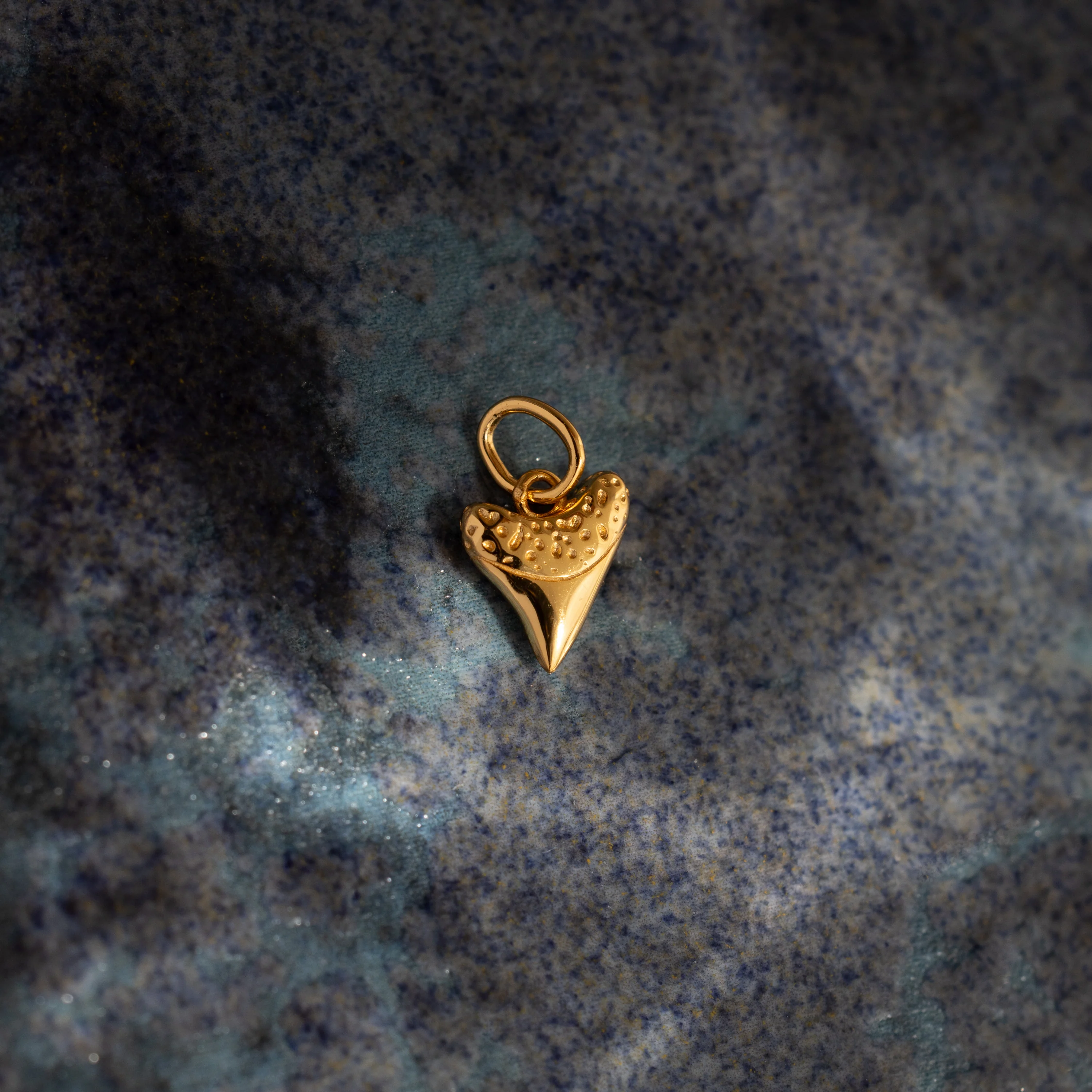 Dainty Shark Tooth Charm in 18K Gold - Image 3