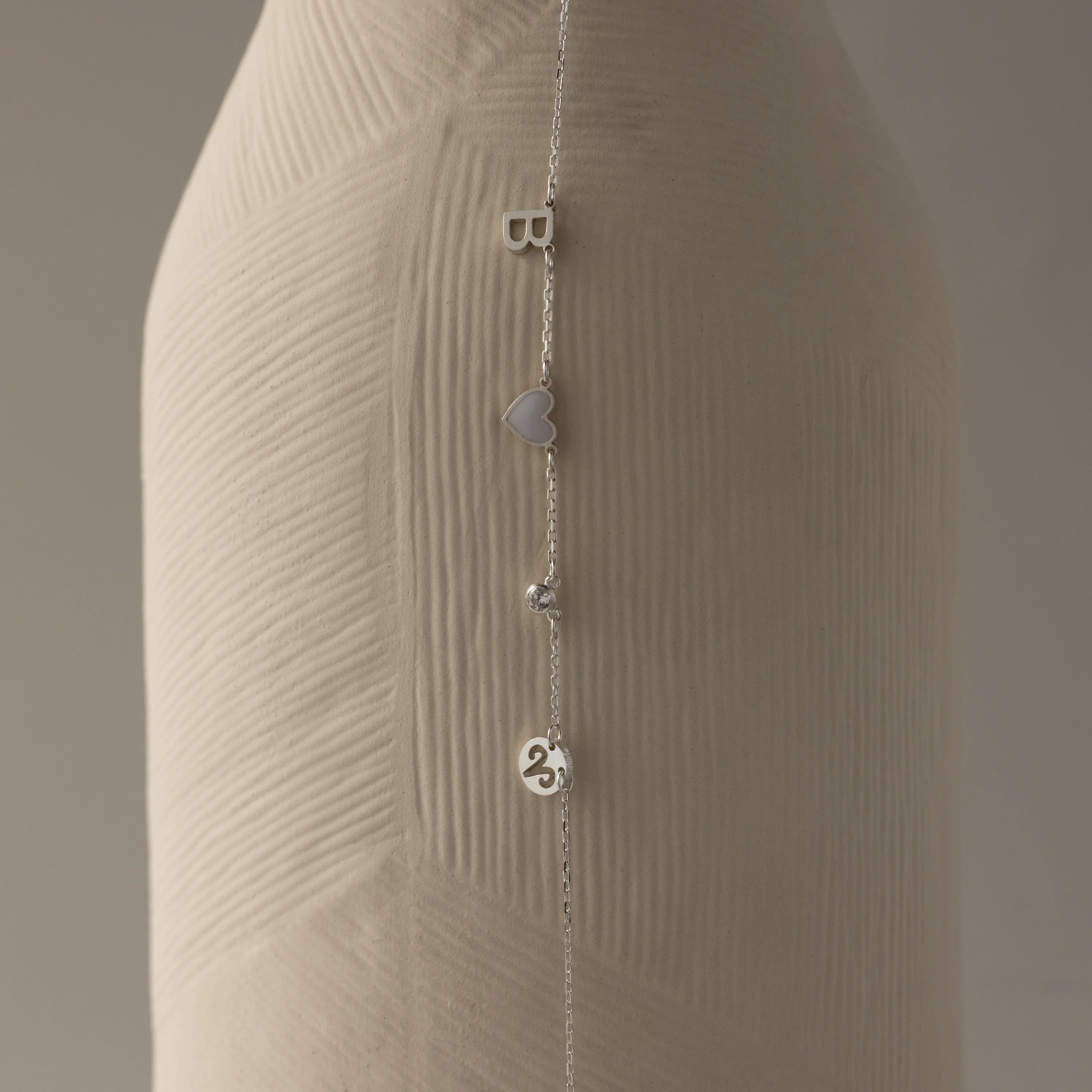 Dainty Space Charm Necklace in Silver - Image 5