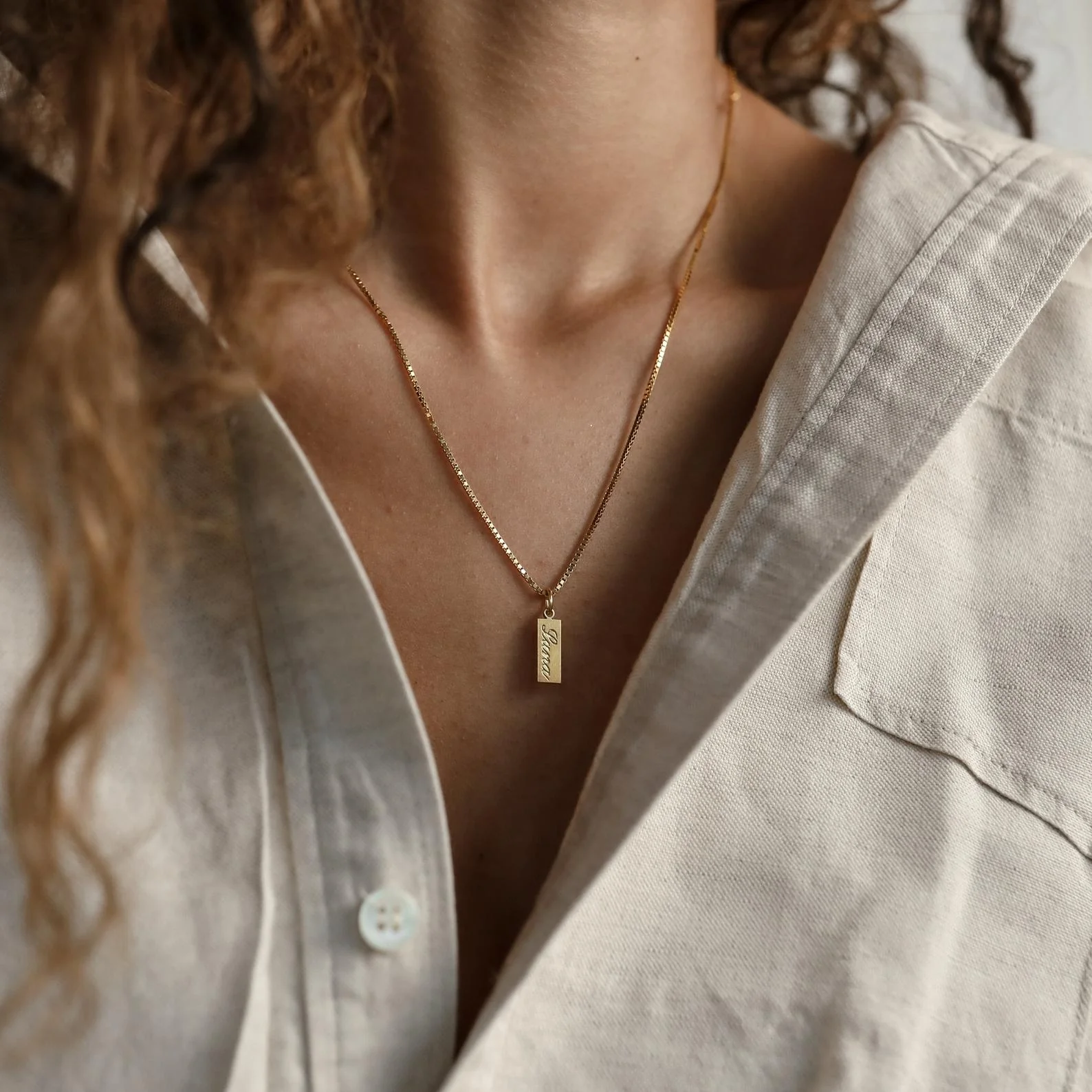 Dainty Tag Name Necklace - Image 6