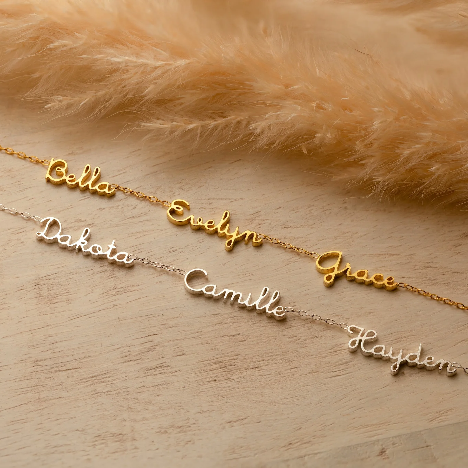 Dainty Tiny Multiple Name Necklace - Image 3