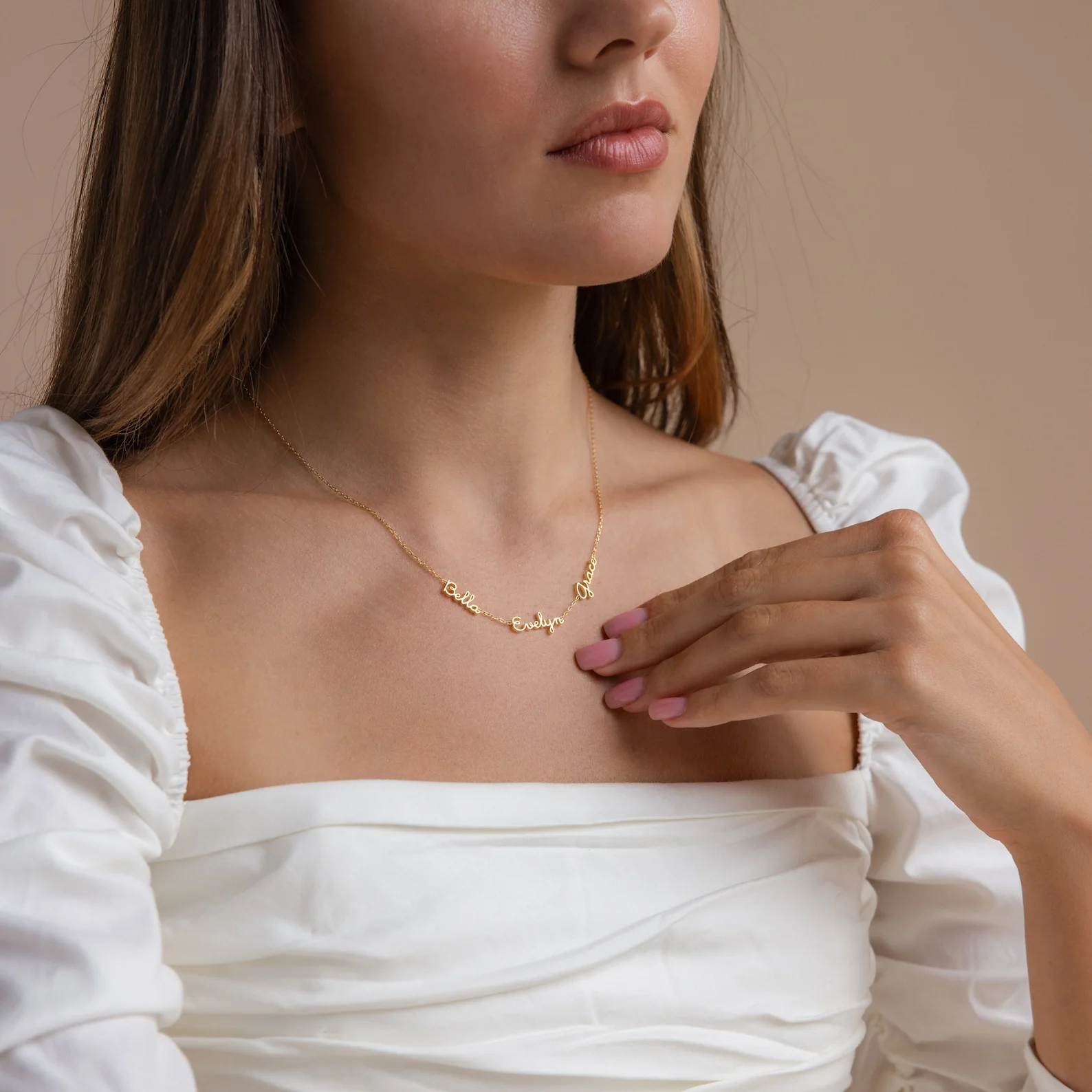 Dainty Tiny Multiple Name Necklace - Image 6