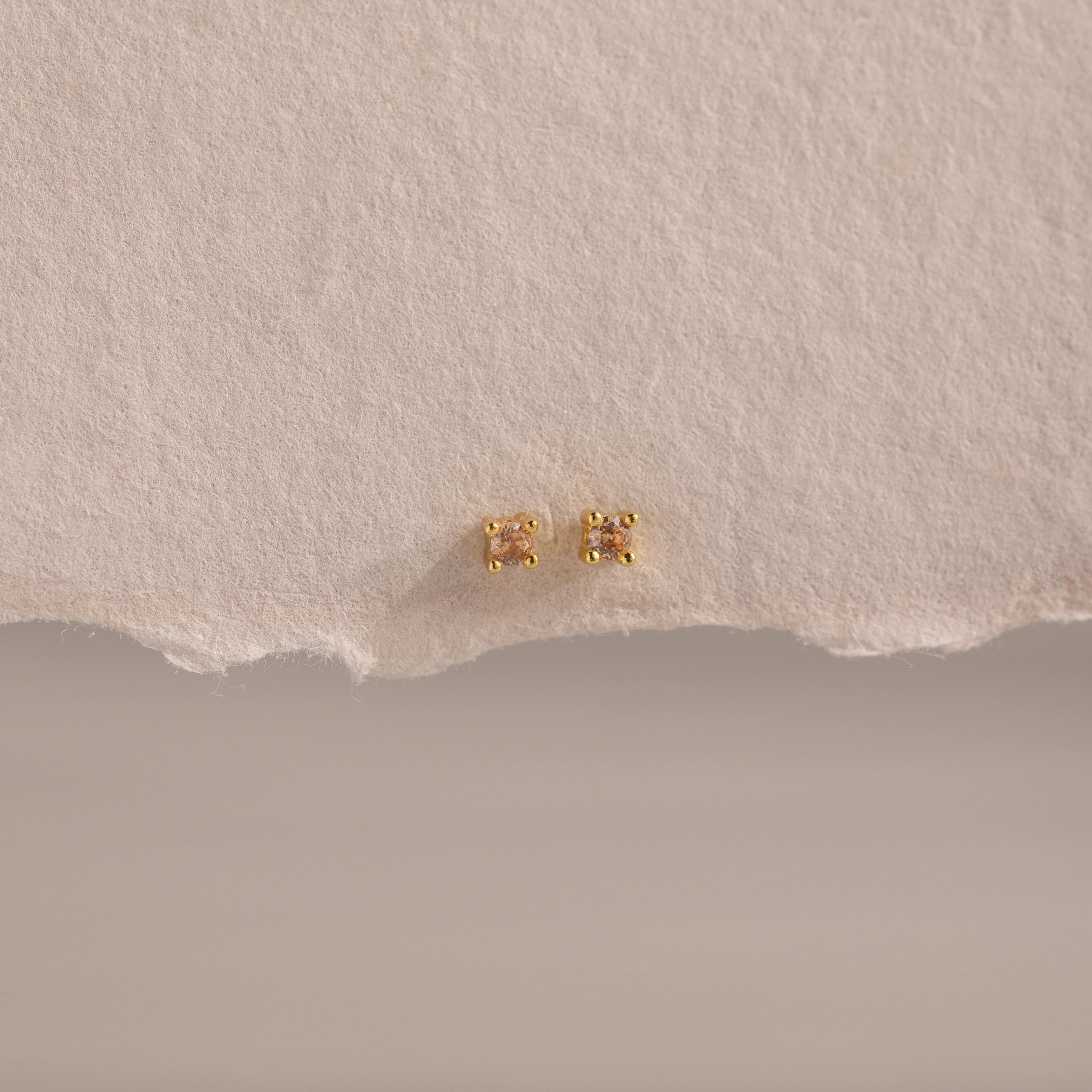 Dainty Topaz Flatback Studs