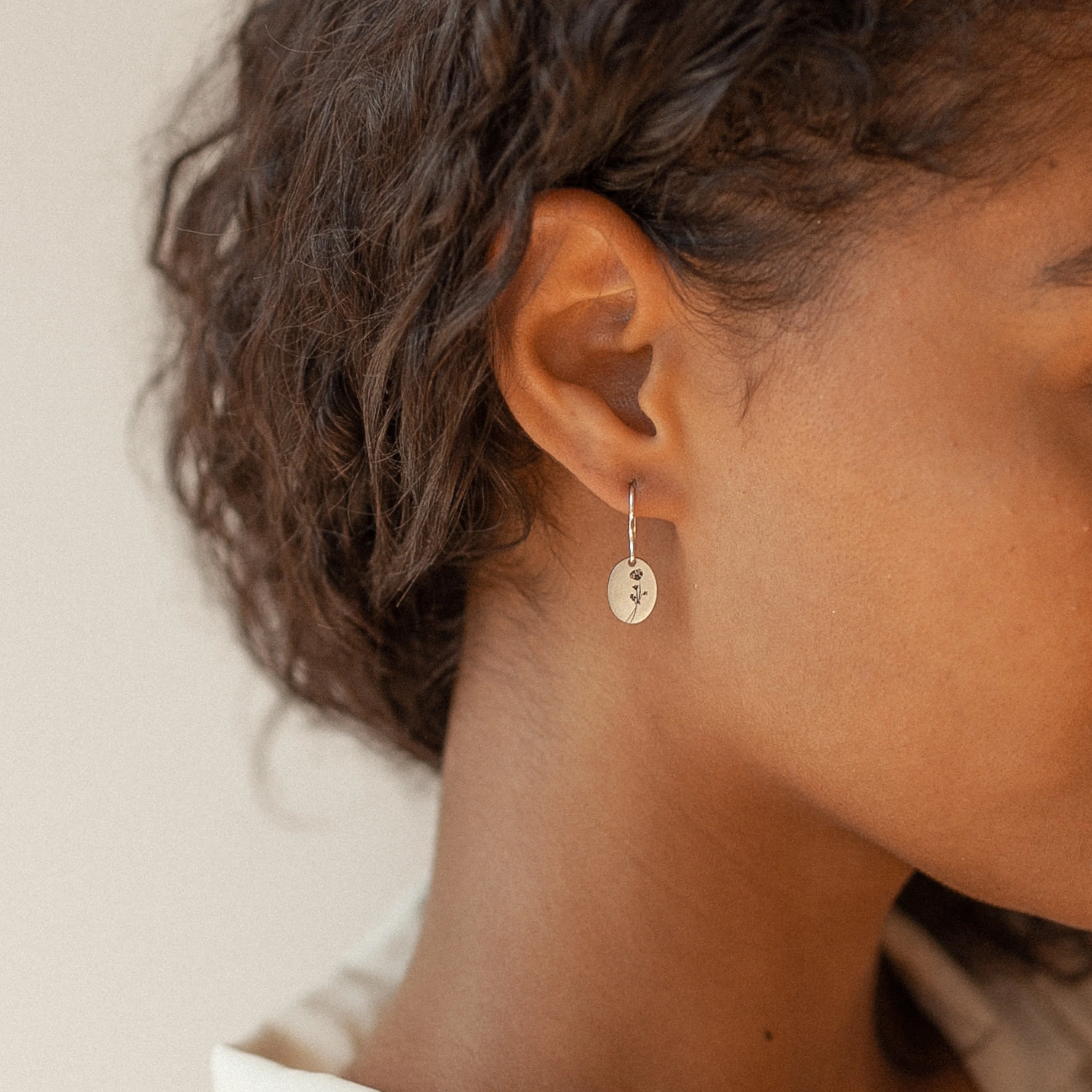 Dangling Birth Flower Earrings - Image 6