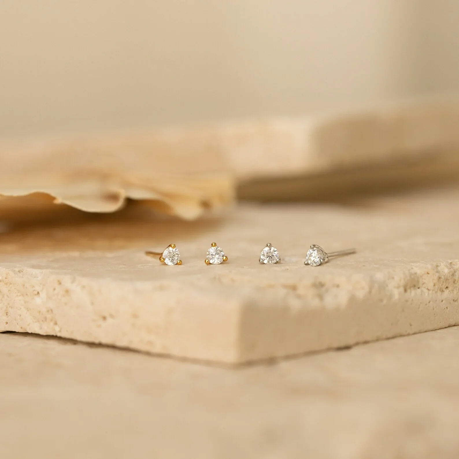 Diamond Butterfly Earrings Set - Image 2
