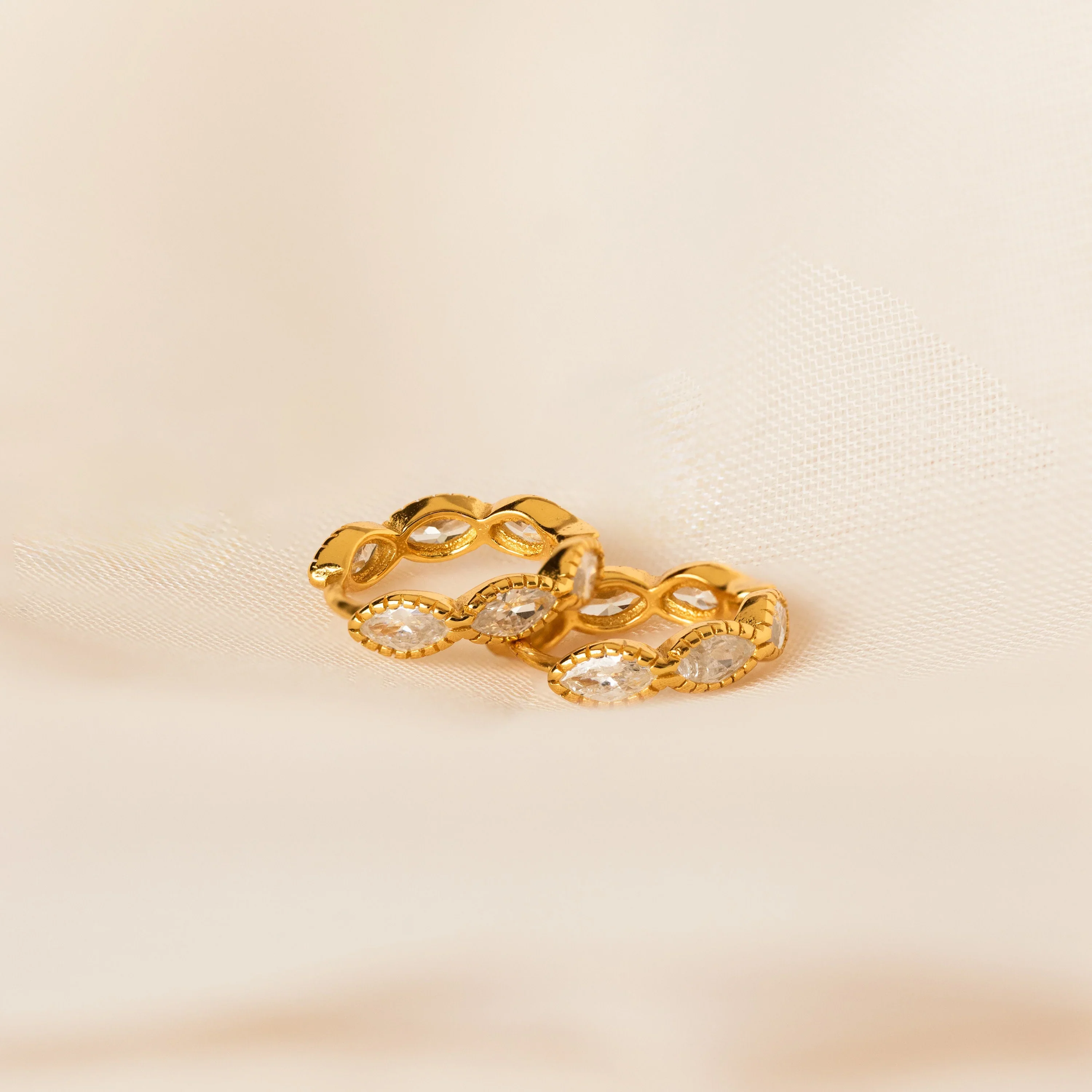Diamond Butterfly Earrings Set - Image 4