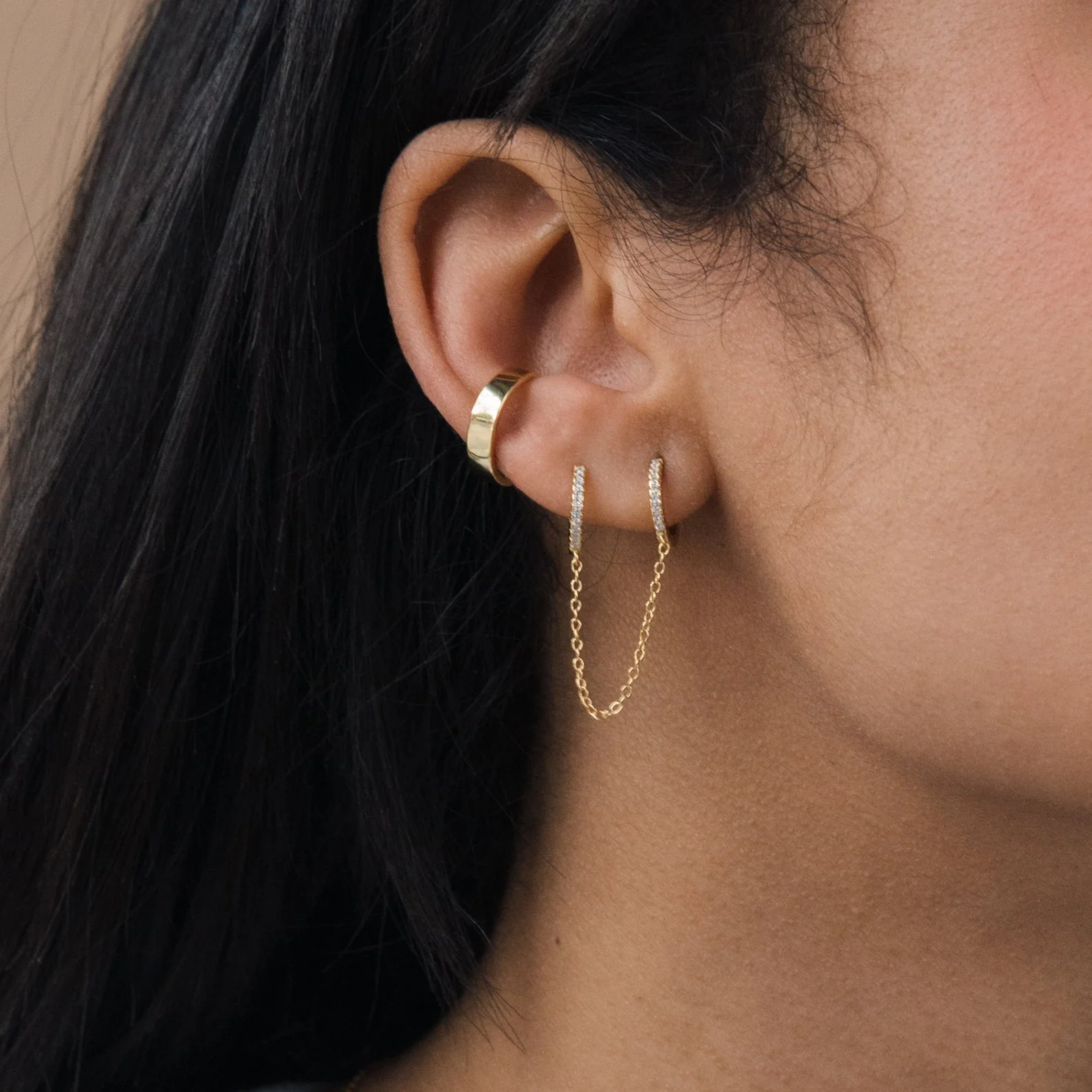 Diamond Chain Earrings Set - Image 8