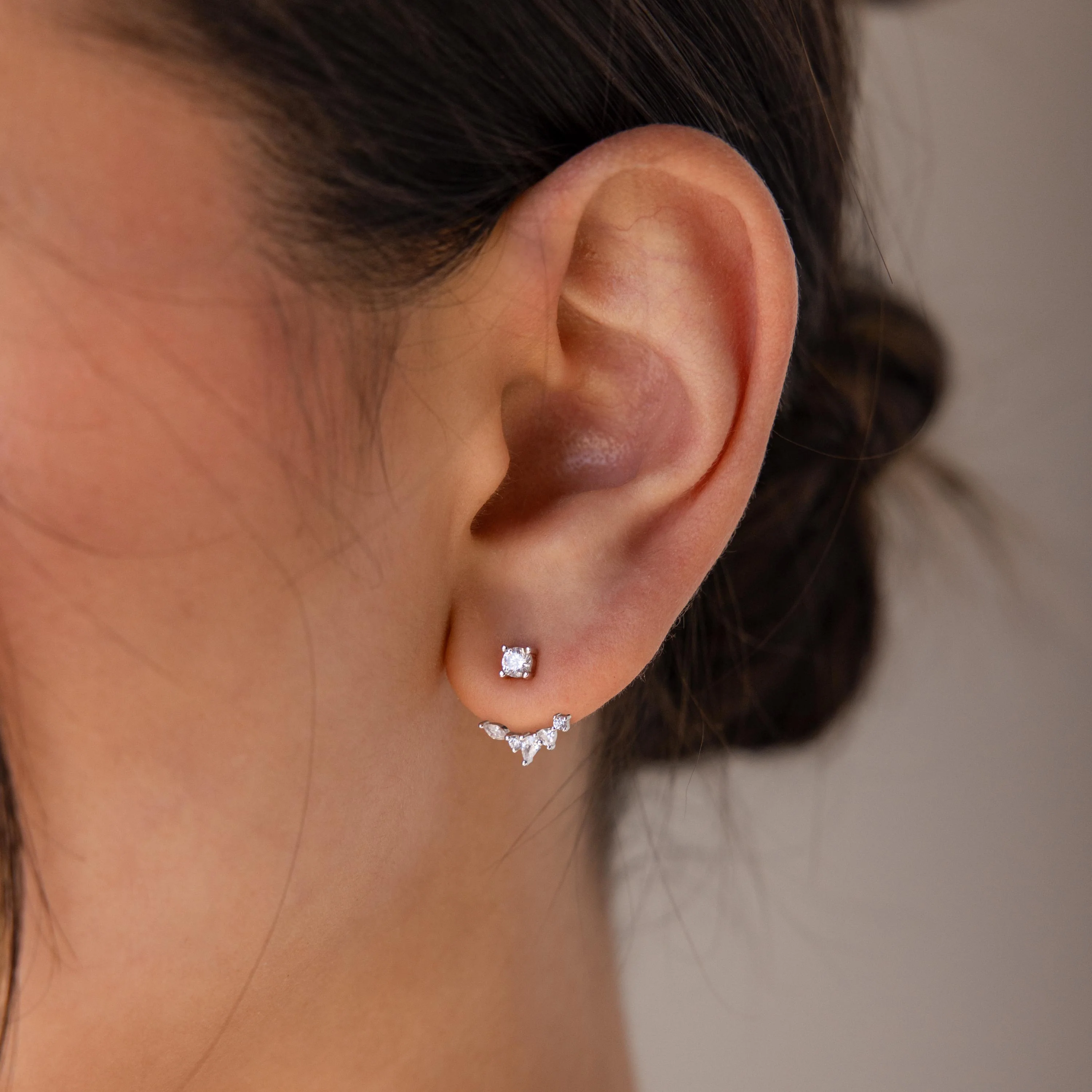 Diamond Cluster Ear Jackets - Image 4