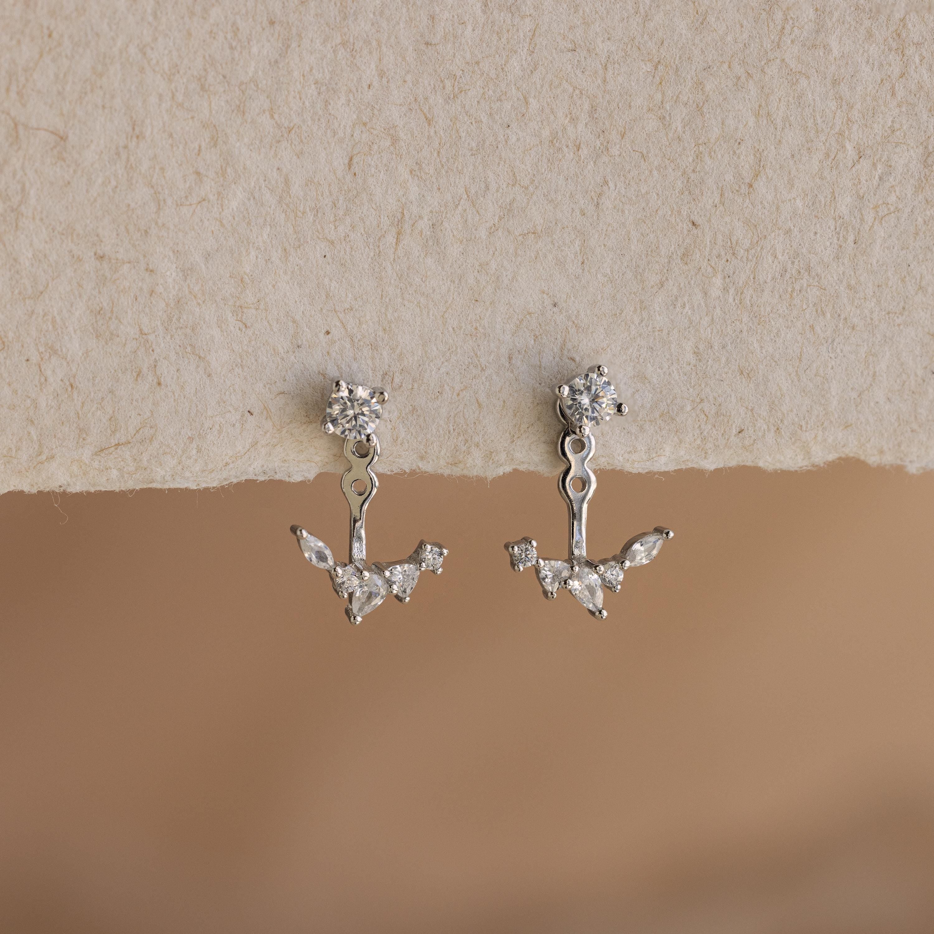 Diamond Cluster Ear Jackets - Image 5