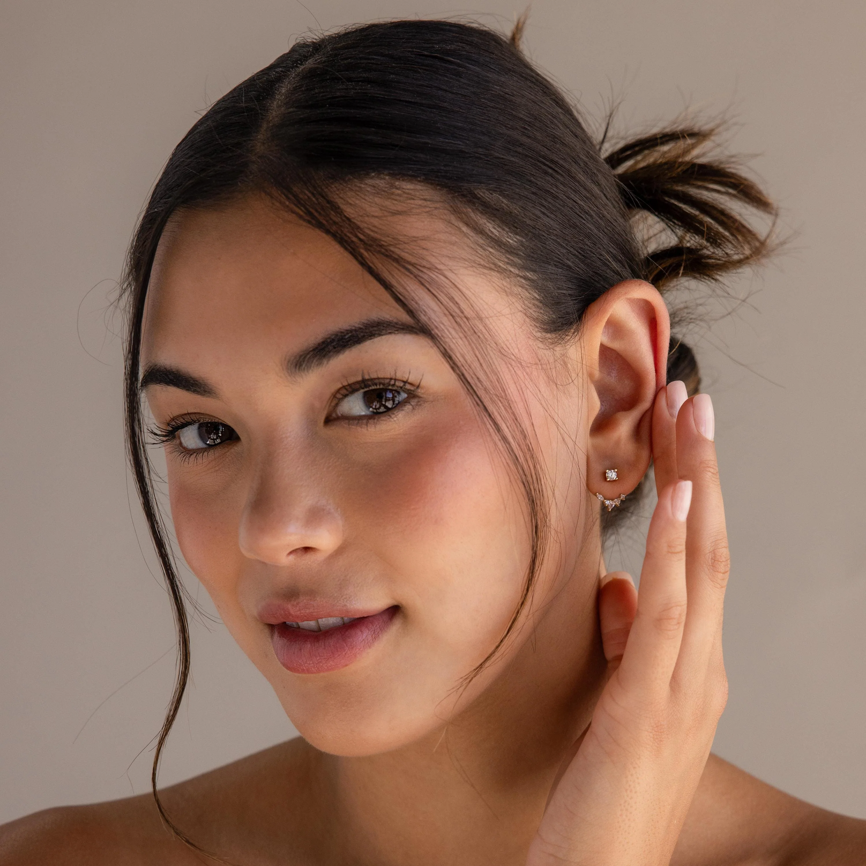 Diamond Cluster Ear Jackets - Image 8