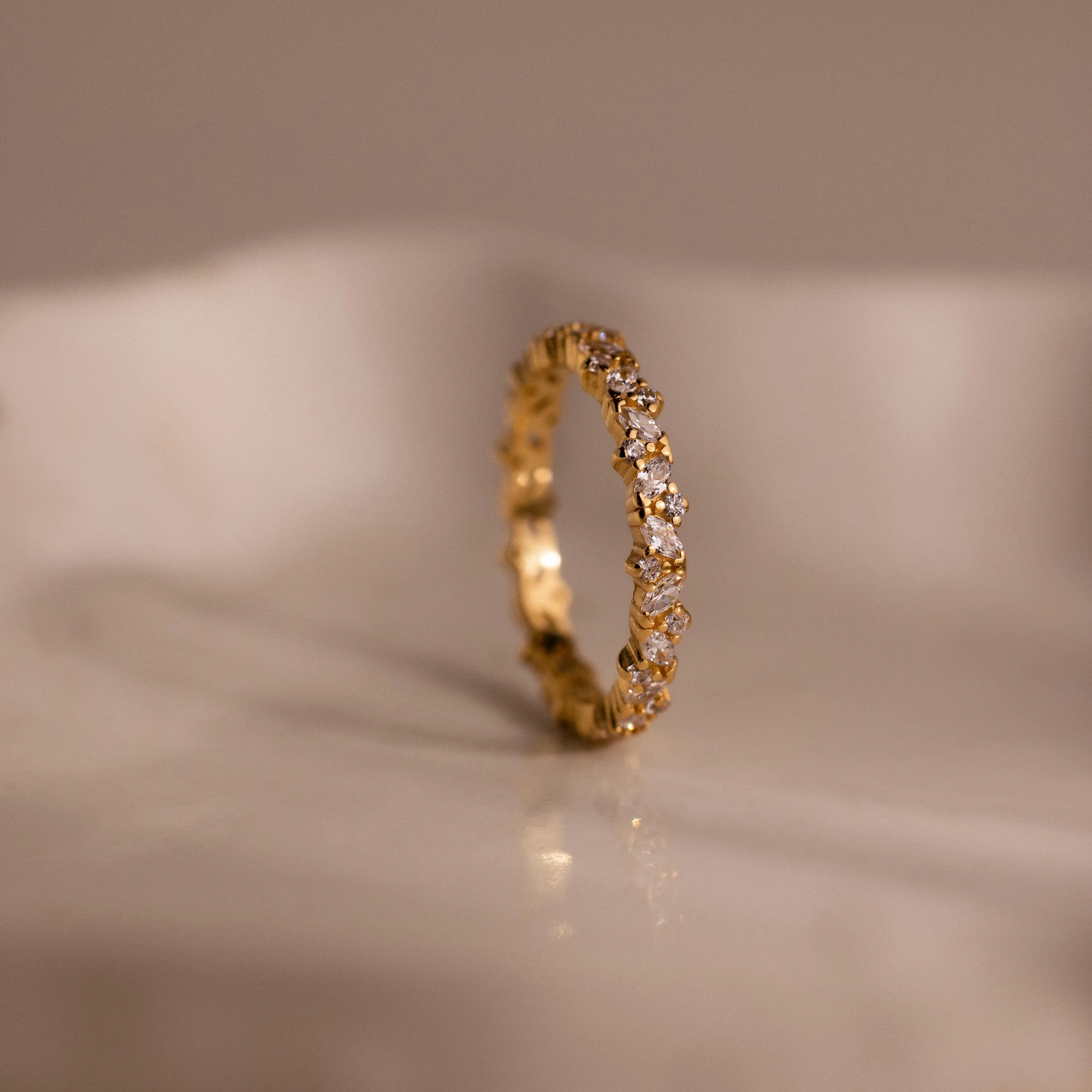 Diamond Cluster Eternity Ring - Image 5