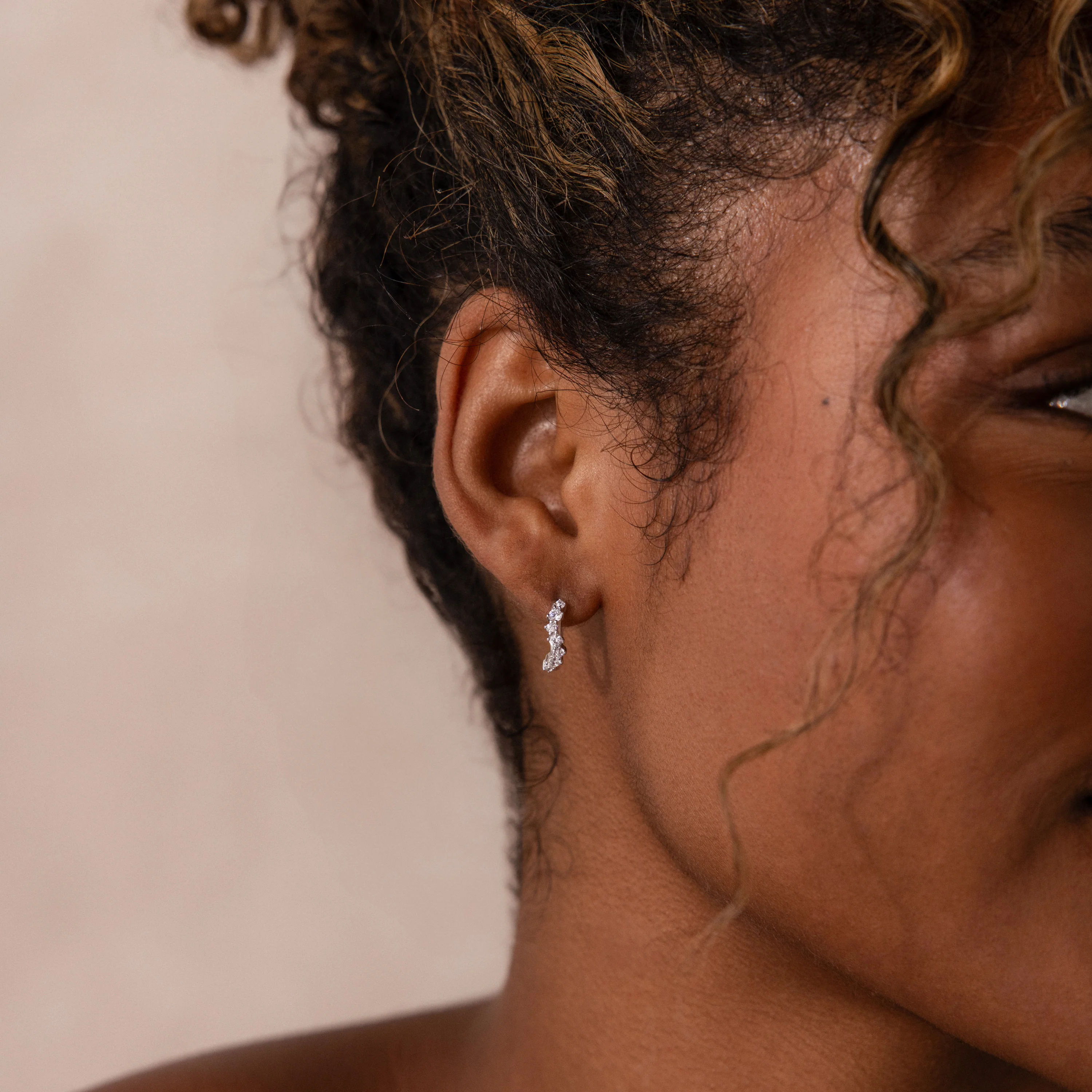 Diamond Cluster Hoops - Image 4
