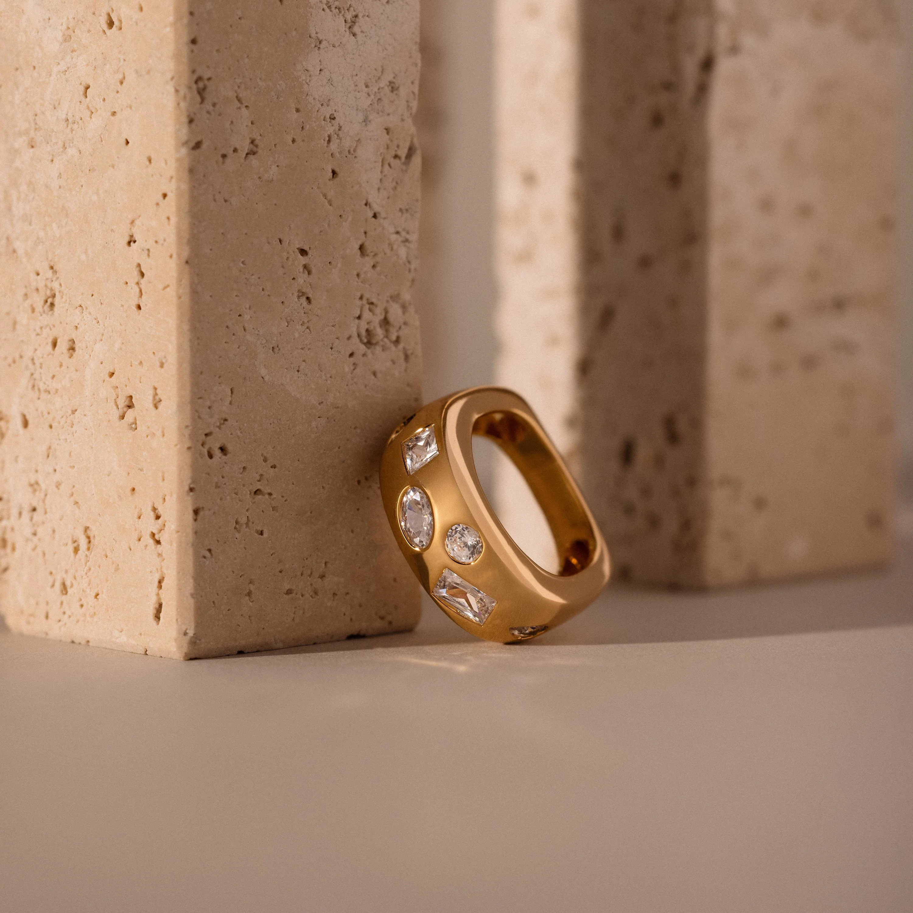 Diamond Confetti Signet Ring - Image 5