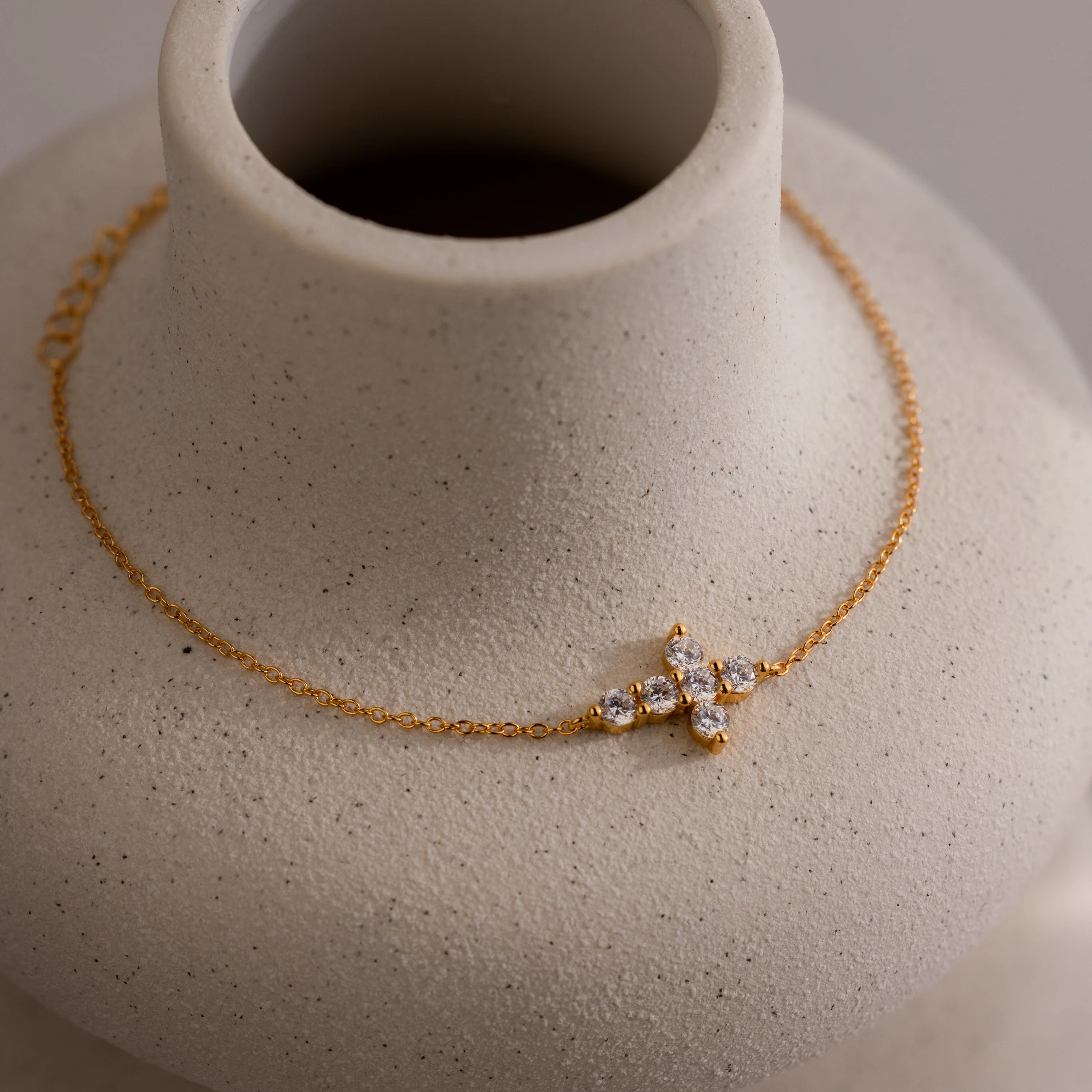 Diamond Cross Bracelet in 18K Gold - Image 3