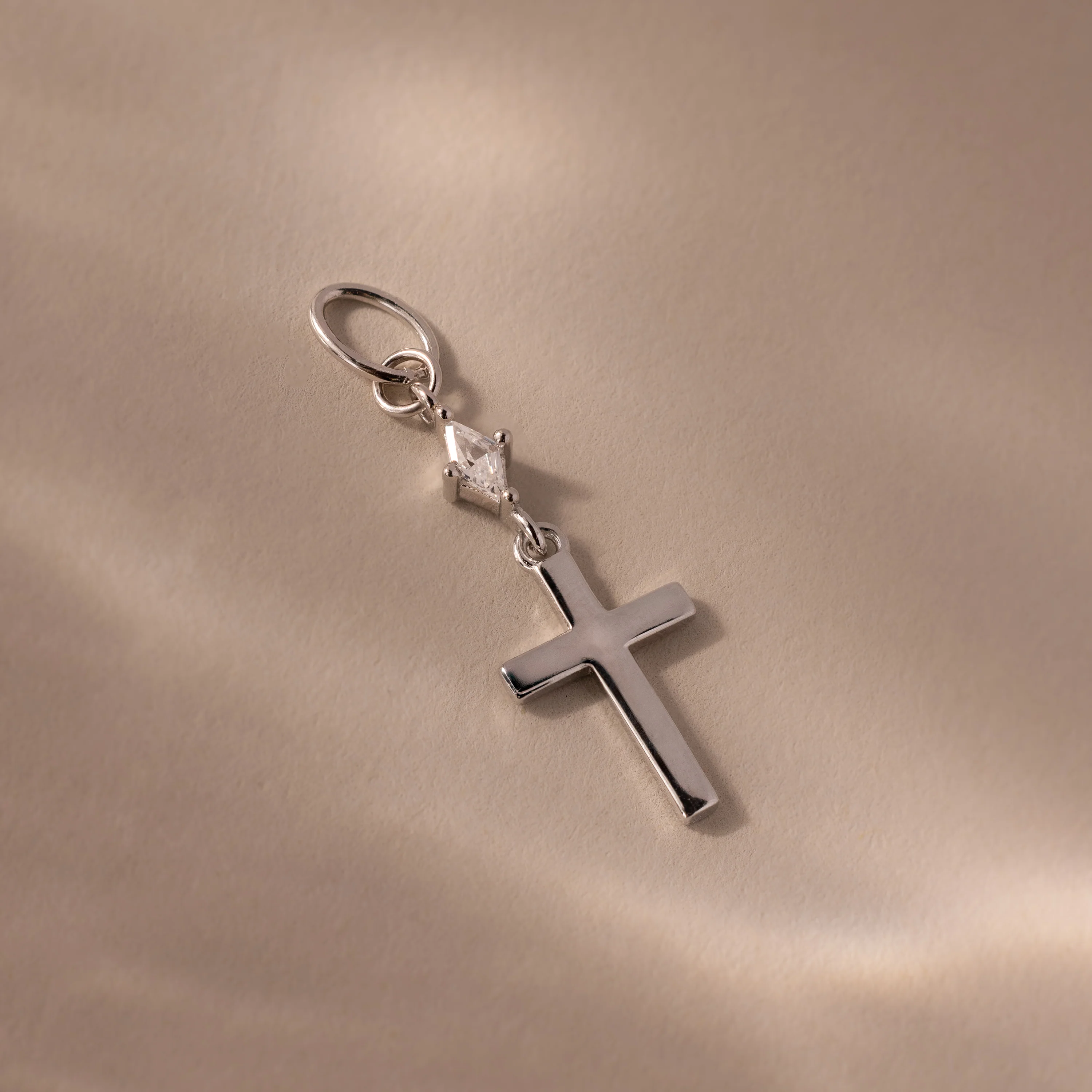Diamond Drop Cross Charm - Image 2