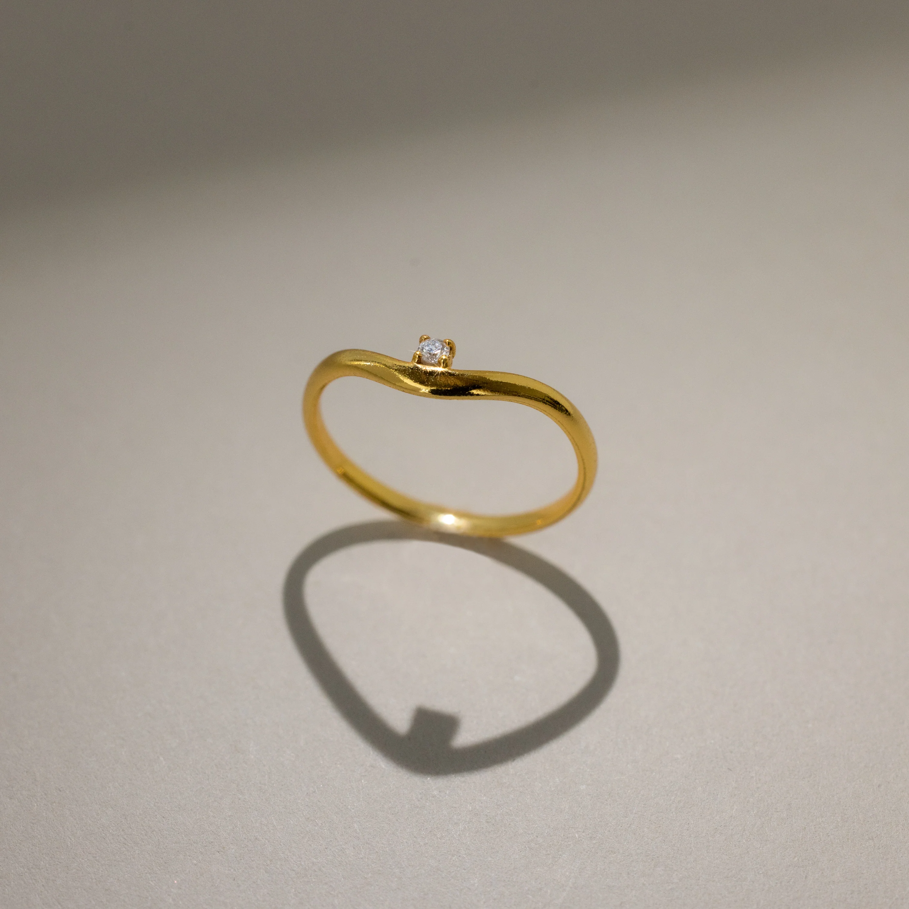Diamond Drop Curve Ring - Image 3
