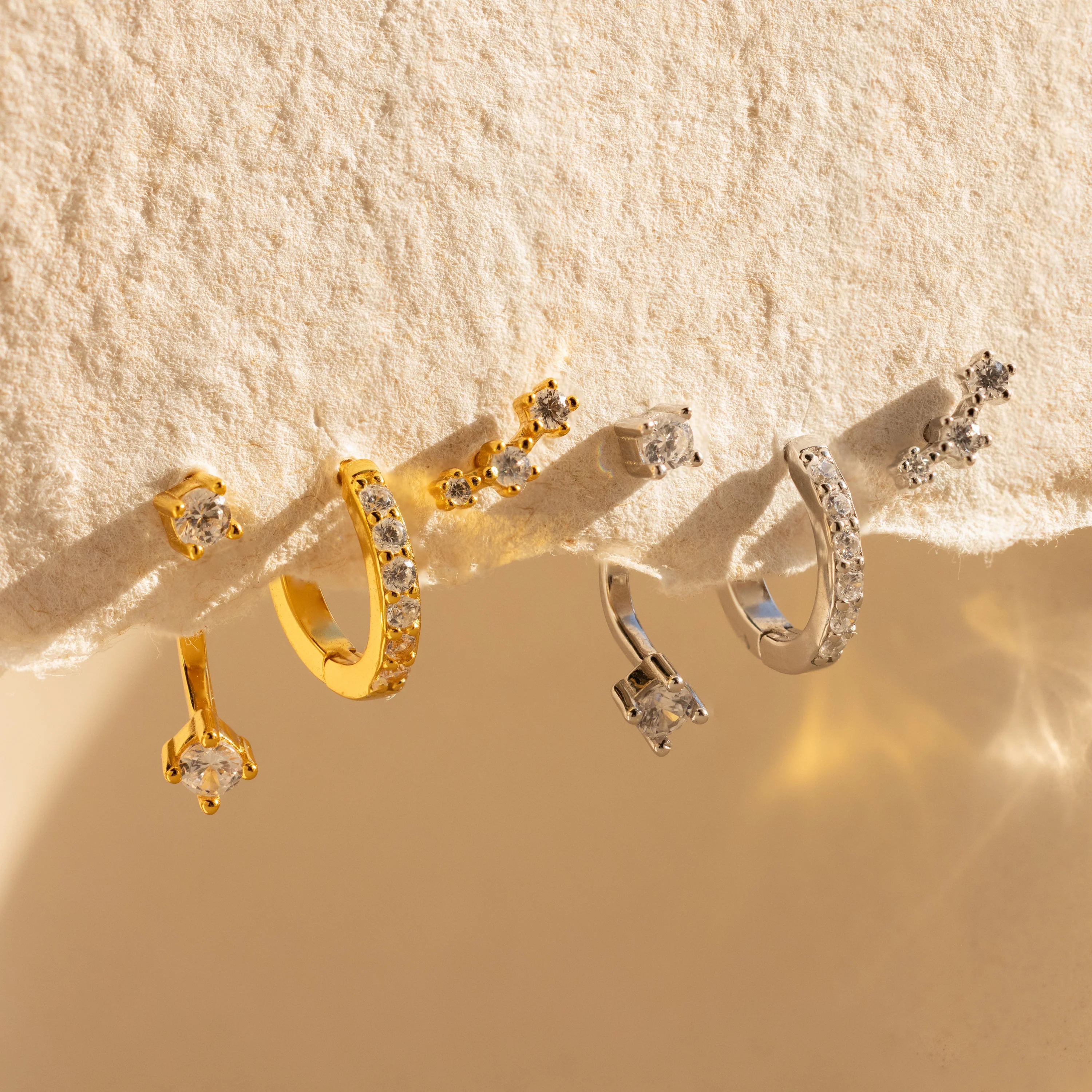 Diamond Earrings Set in 18K Gold - Image 5