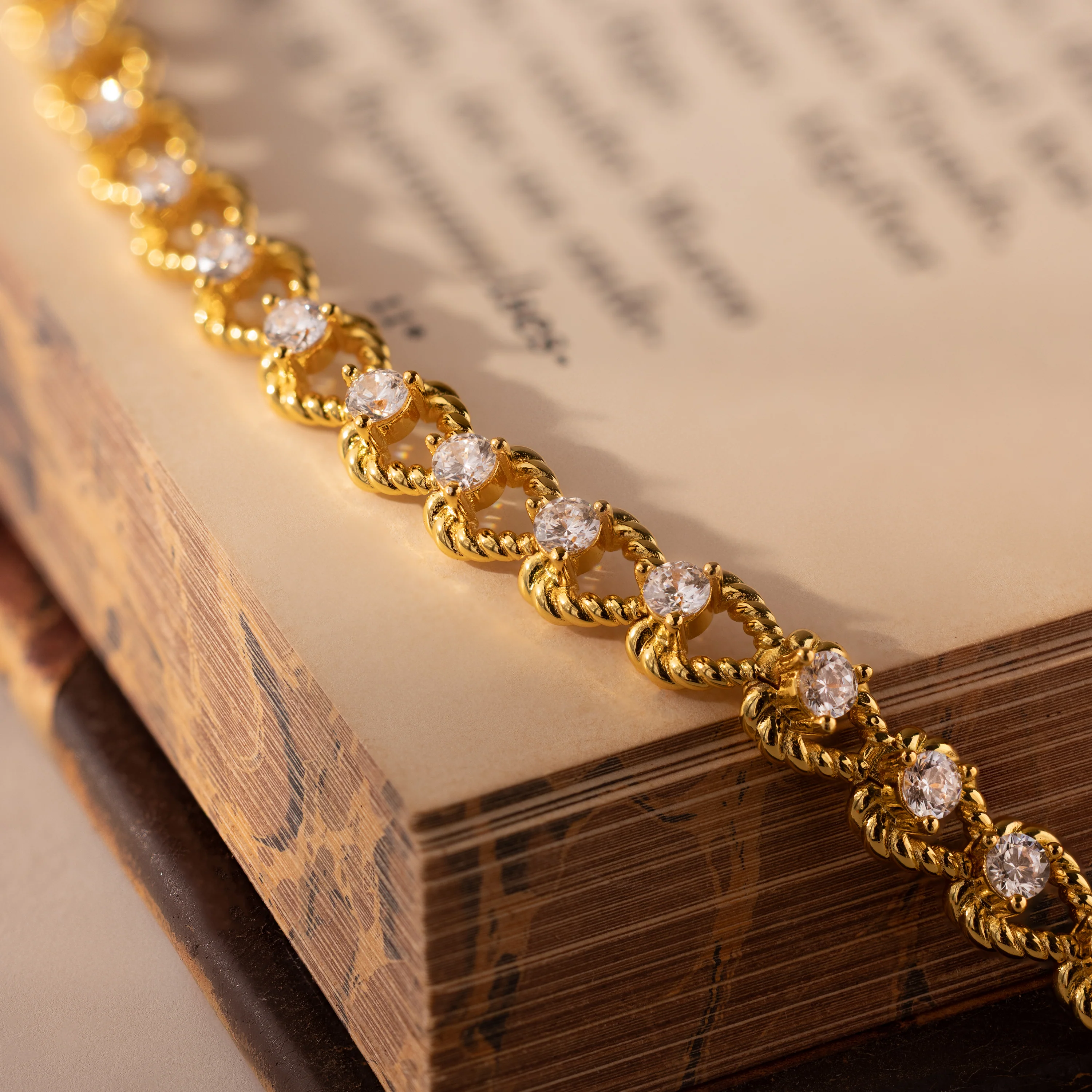 Diamond Heart Rope Bracelet - Image 3