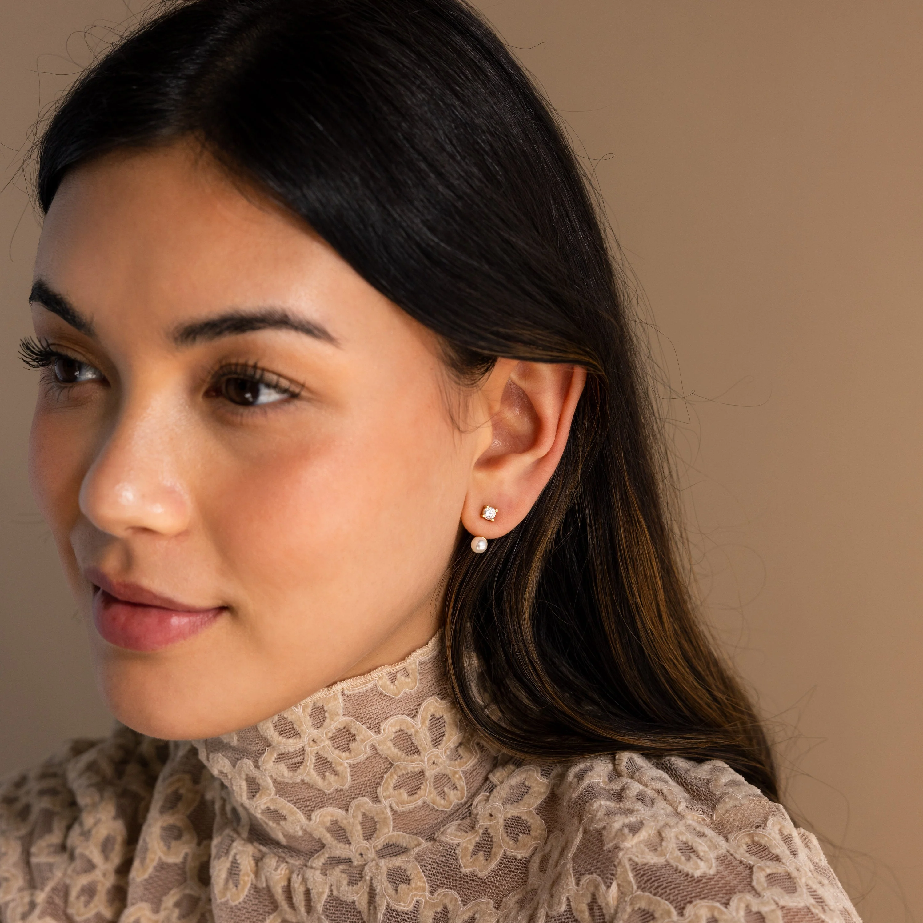 Diamond Pearl Ear Jackets - Image 6