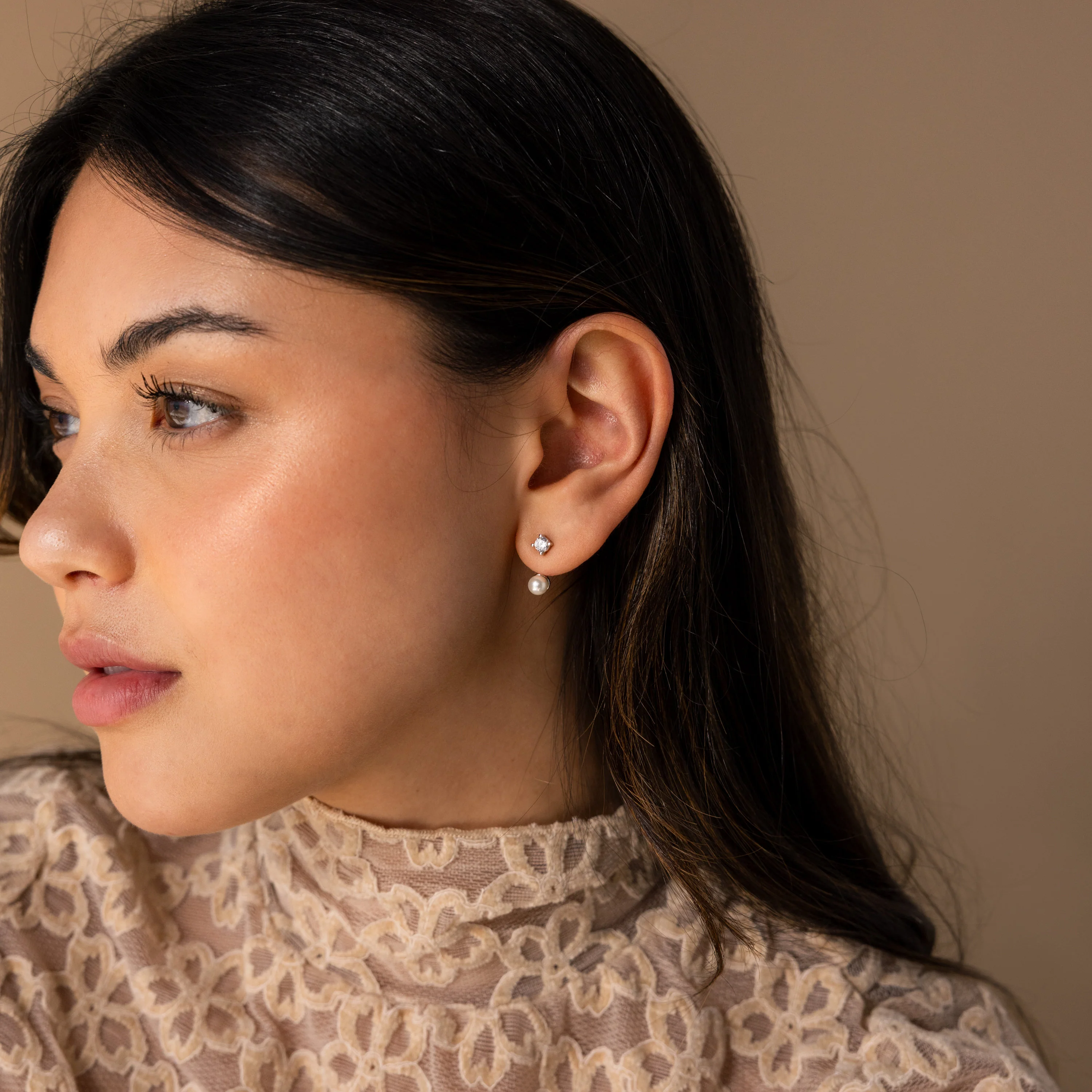 Diamond Pearl Ear Jackets - Image 8