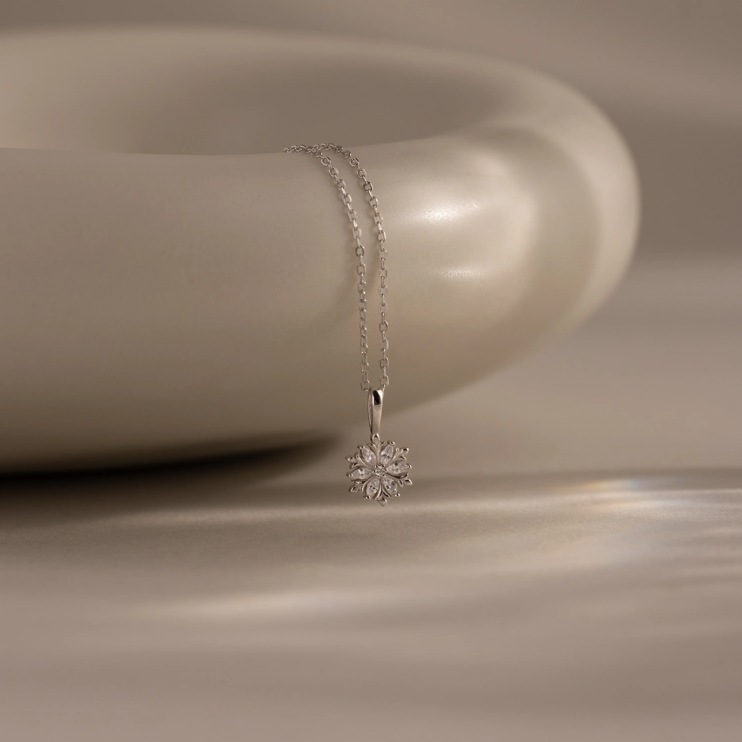 Diamond Poinsettia Necklace - Image 2