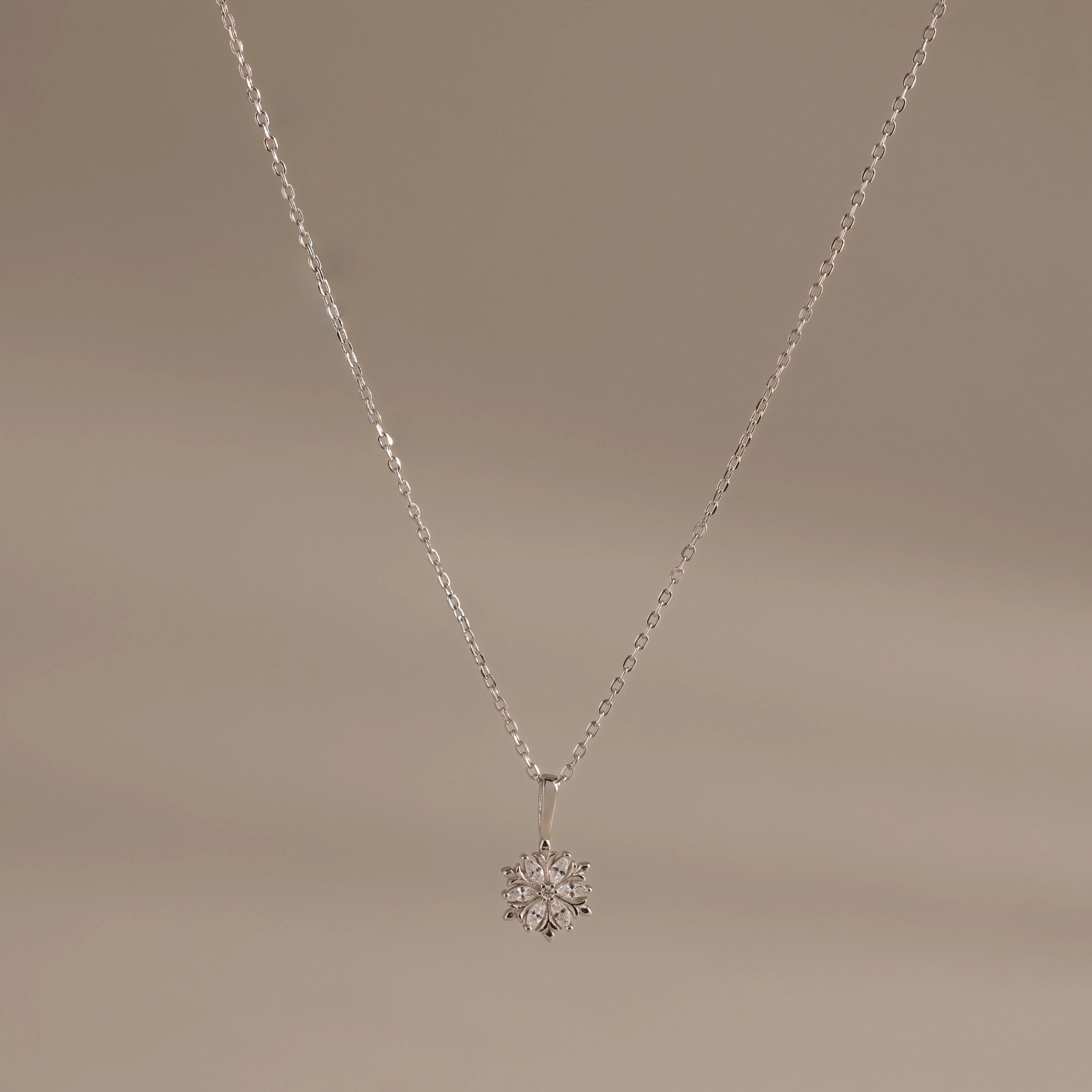 Diamond Poinsettia Necklace - Image 6