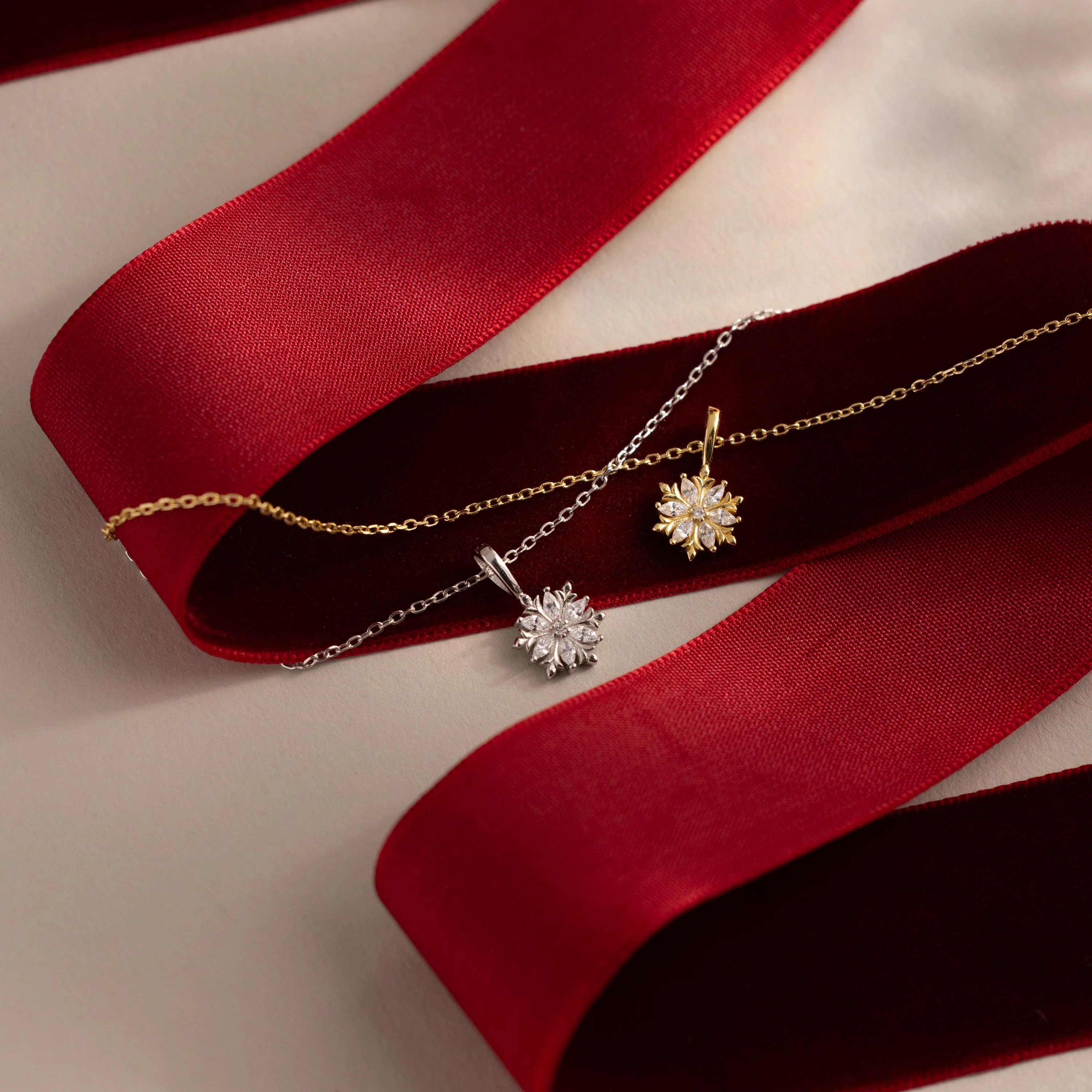 Diamond Poinsettia Necklace - Image 8