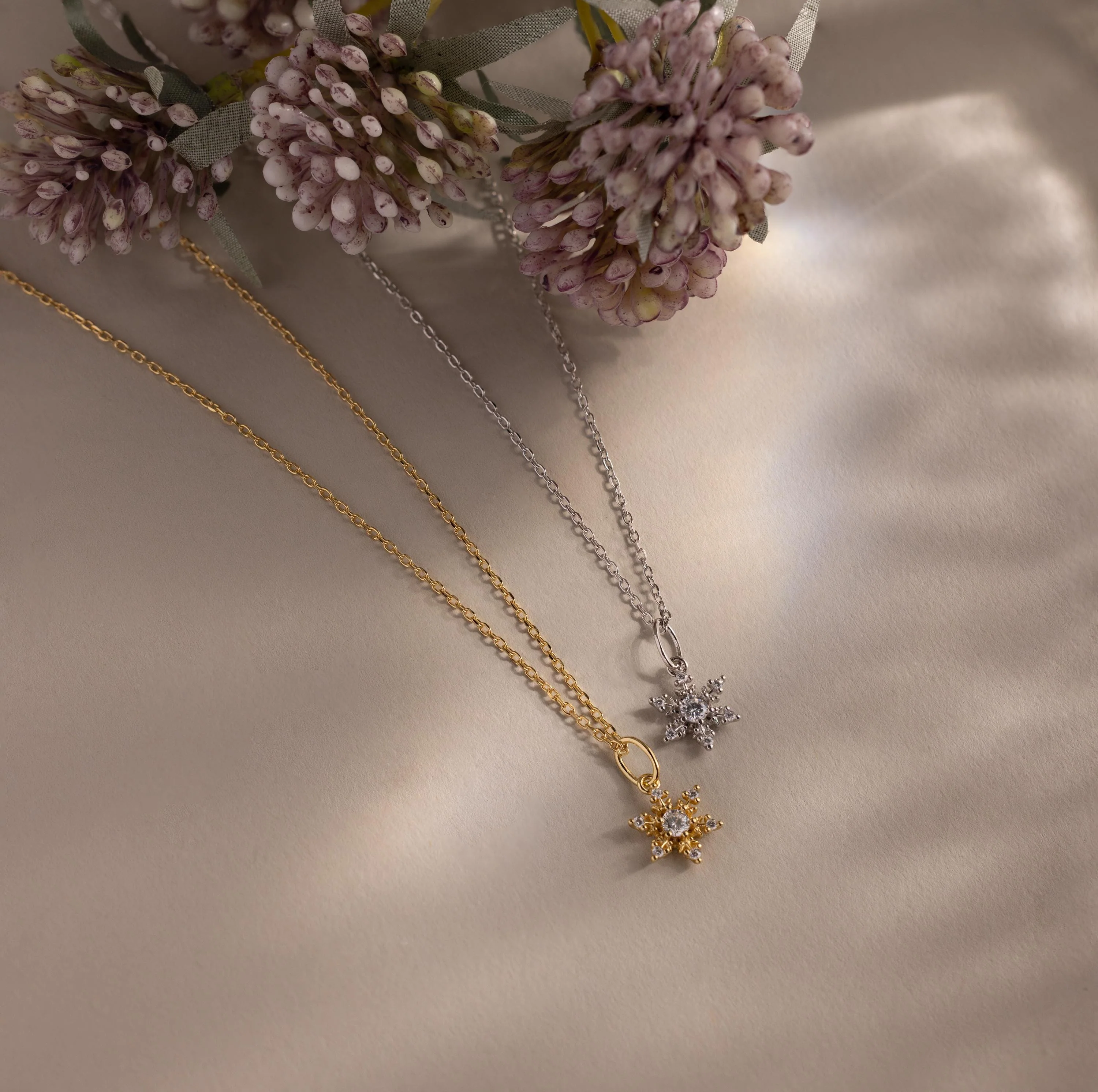Diamond Snowflake Necklace - Image 4