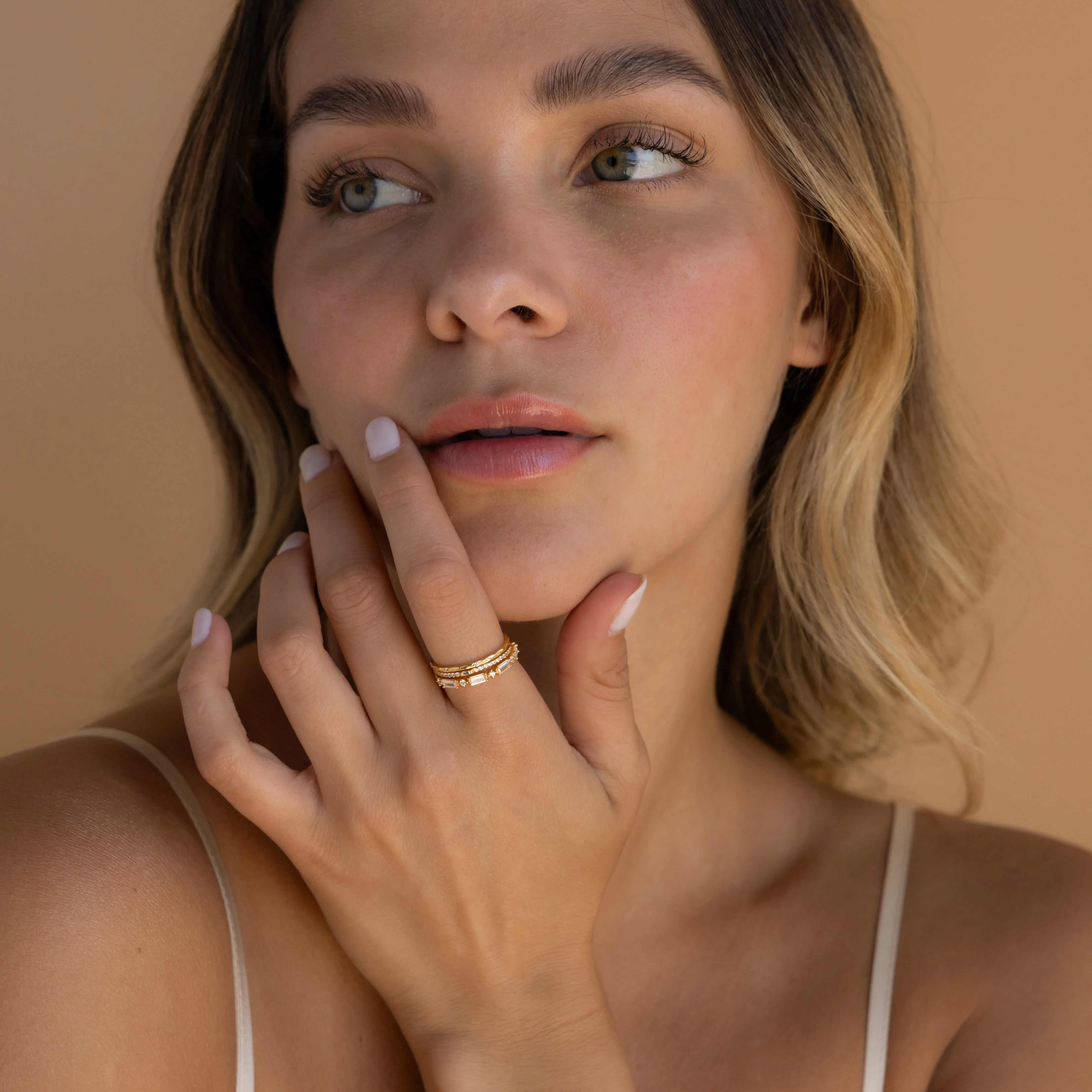 Diamond Stacking Ring Set in 18K Gold - Image 6