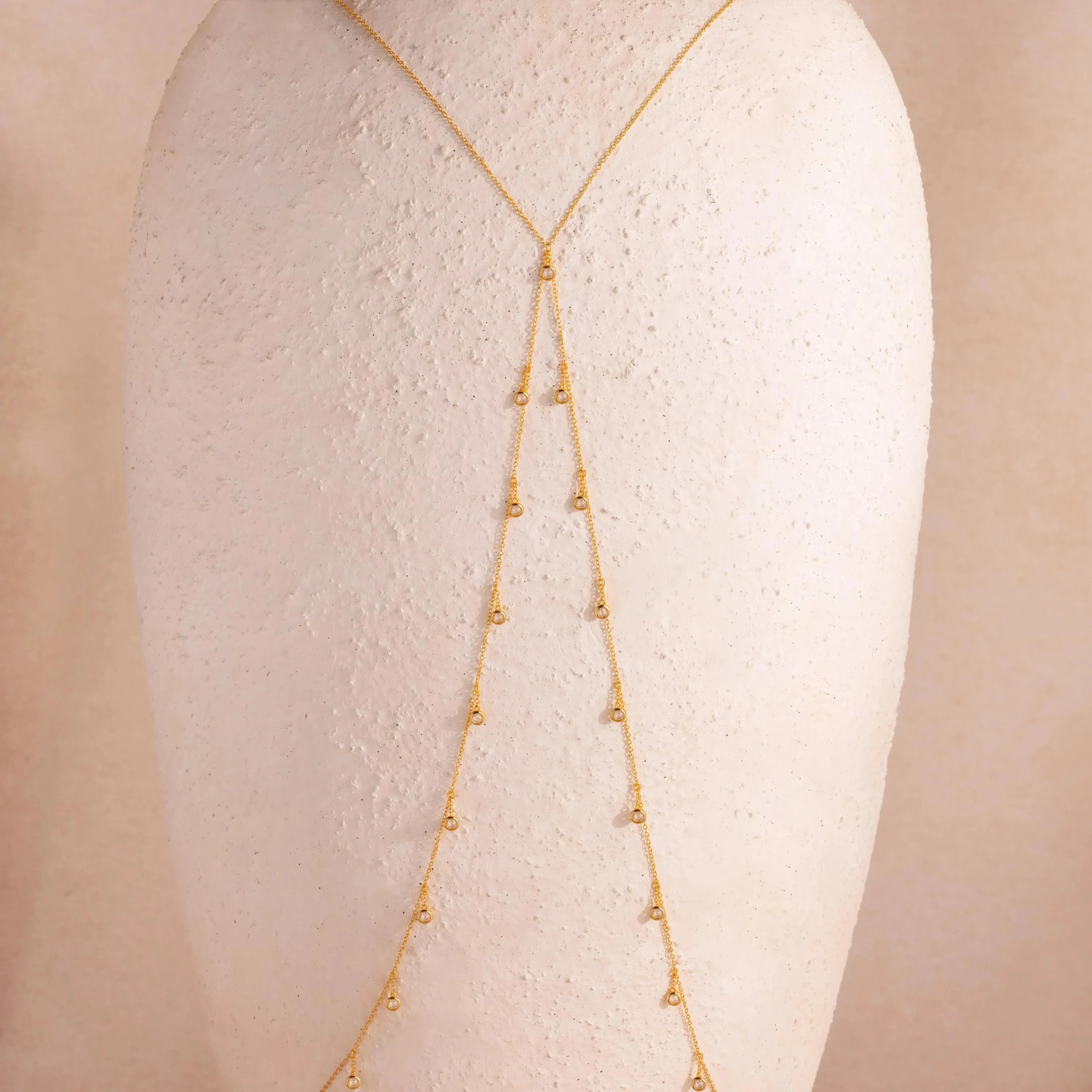 Diamond Station Body Chain in 18K Gold - Image 2