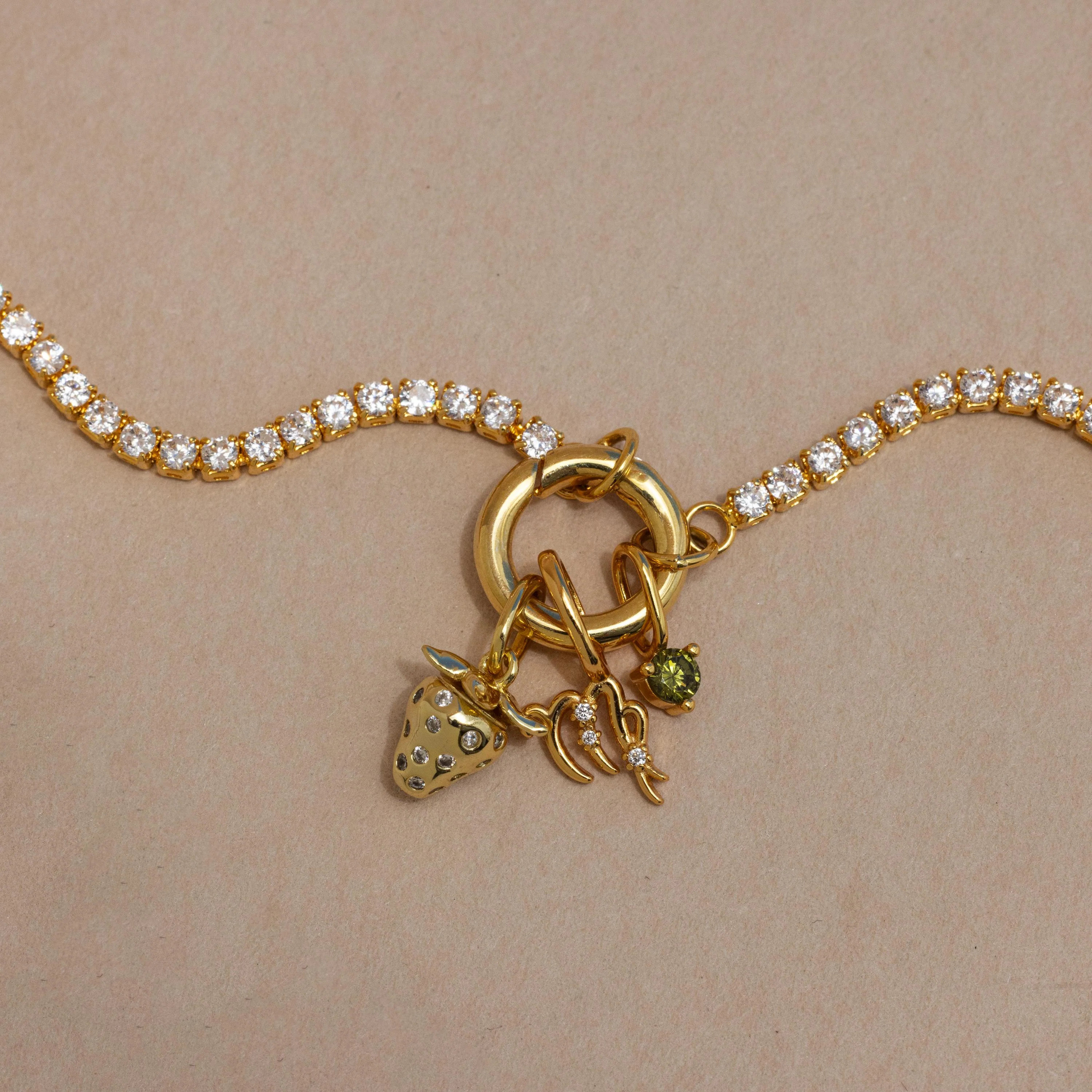 Diamond Tennis Clasp Necklace - Image 3