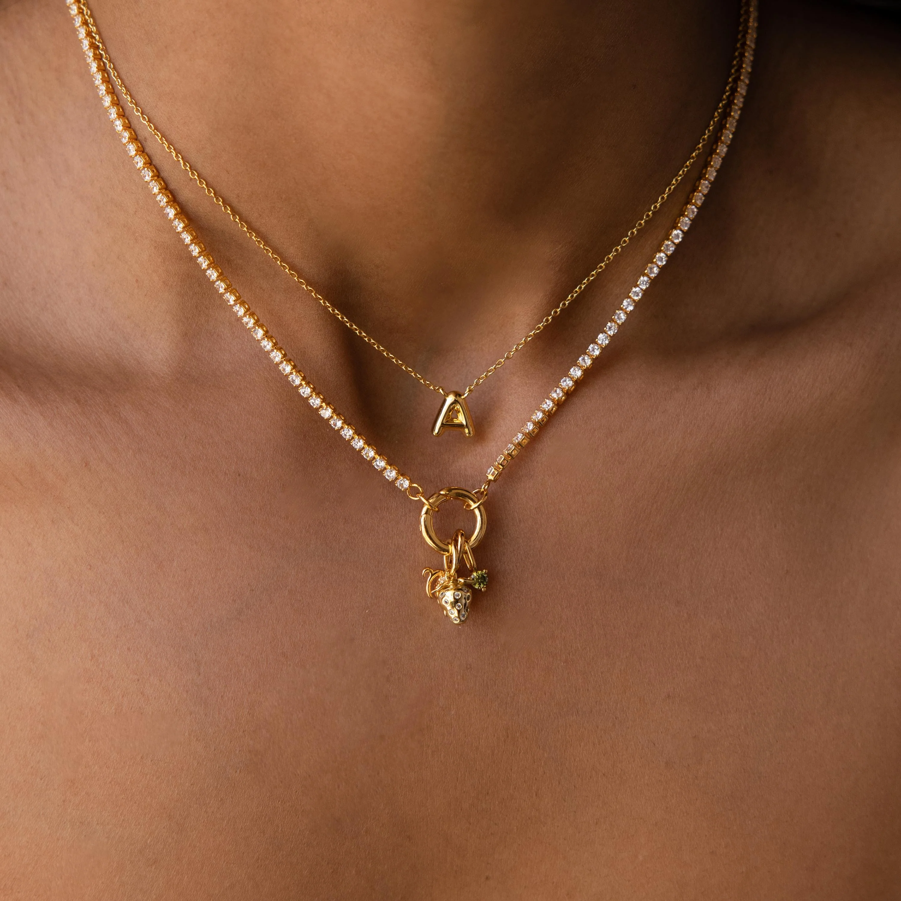 Diamond Tennis Clasp Necklace in 18K Gold - Image 4